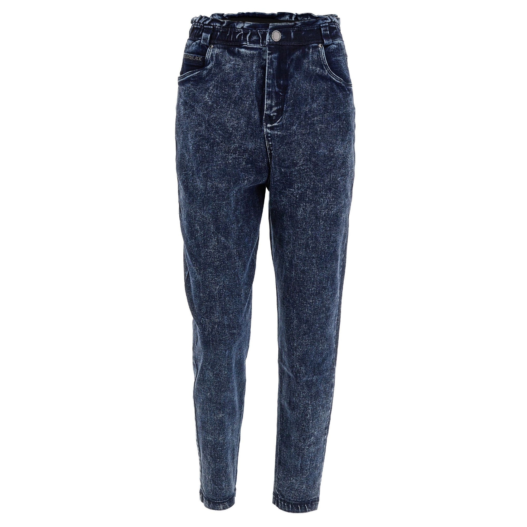 Freddy Fit Jeans - 7/8 Super High Waist Regular - Paperbag Waist - Bleached Denim – Blue Seam - J82B Freddy Fit Jeans - 7/8 Super High Waist Regular - Paperbag Waist - Bleached Denim – Blue Seam - J82B