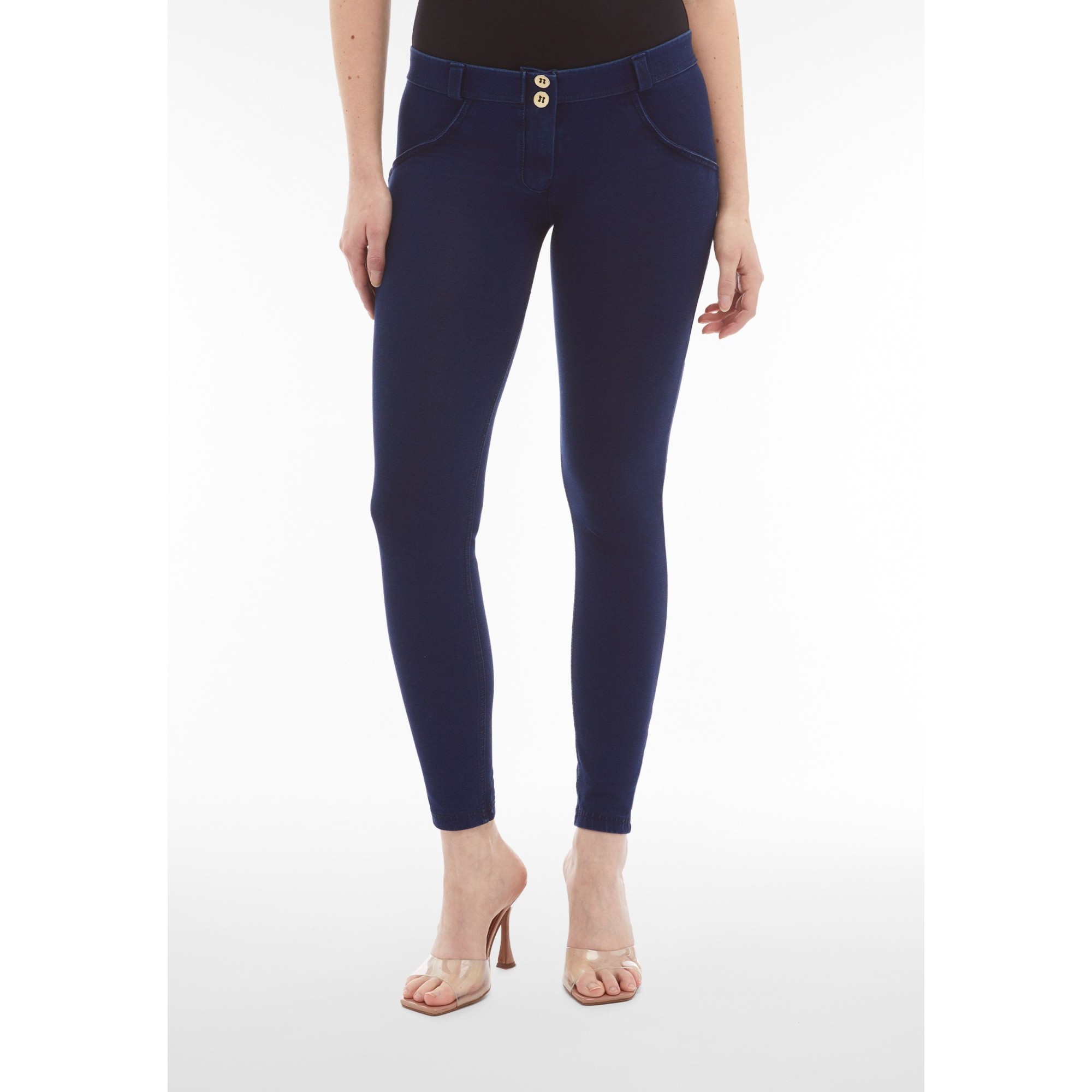 Freddy WR.UP® Damen Push-Up Jeans - Low Waist Super Skinny - Indigoblau - Blaue Nähte - J0B Freddy WR.UP® Damen Push-Up Jeans - Low Waist Super Skinny - Indigoblau - Blaue Nähte - J0B