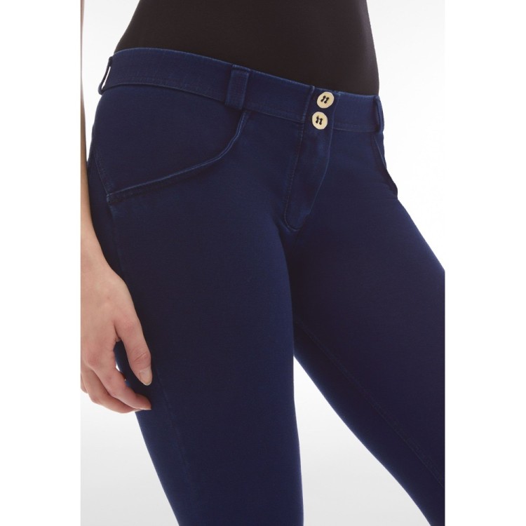Freddy WR.UP® Damen Push-Up Jeans - Low Waist Super Skinny - Indigoblau - Blaue Nähte - J0B