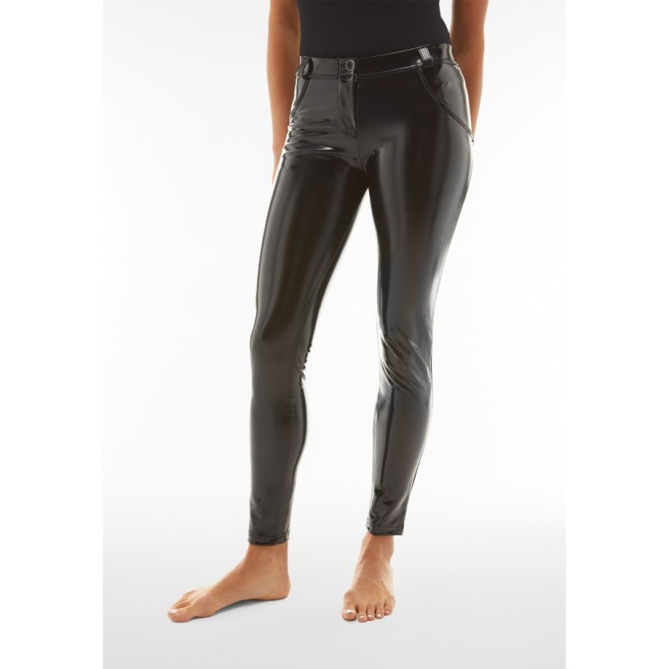 Freddy WR.UP® Push-Up Latexhose - Low Waist Super Skinny -  Schwarz