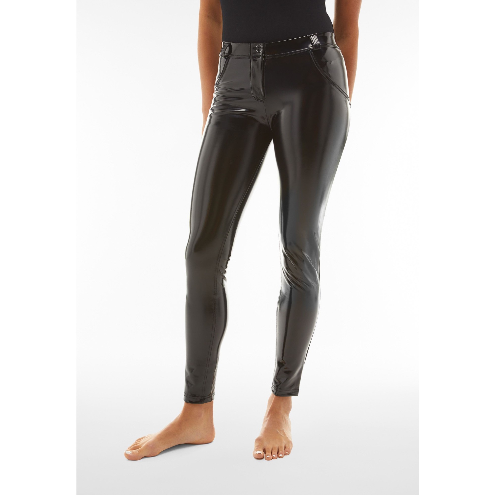 Freddy WR.UP® Push-Up Latexhose - Low Waist Super Skinny - Schwarz Freddy WR.UP® Push-Up Latexhose - Low Waist Super Skinny - Schwarz