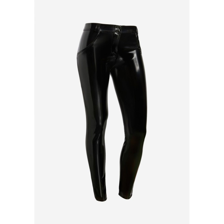 Freddy WR.UP® Push-Up Latexhose - Low Waist Super Skinny -  Schwarz