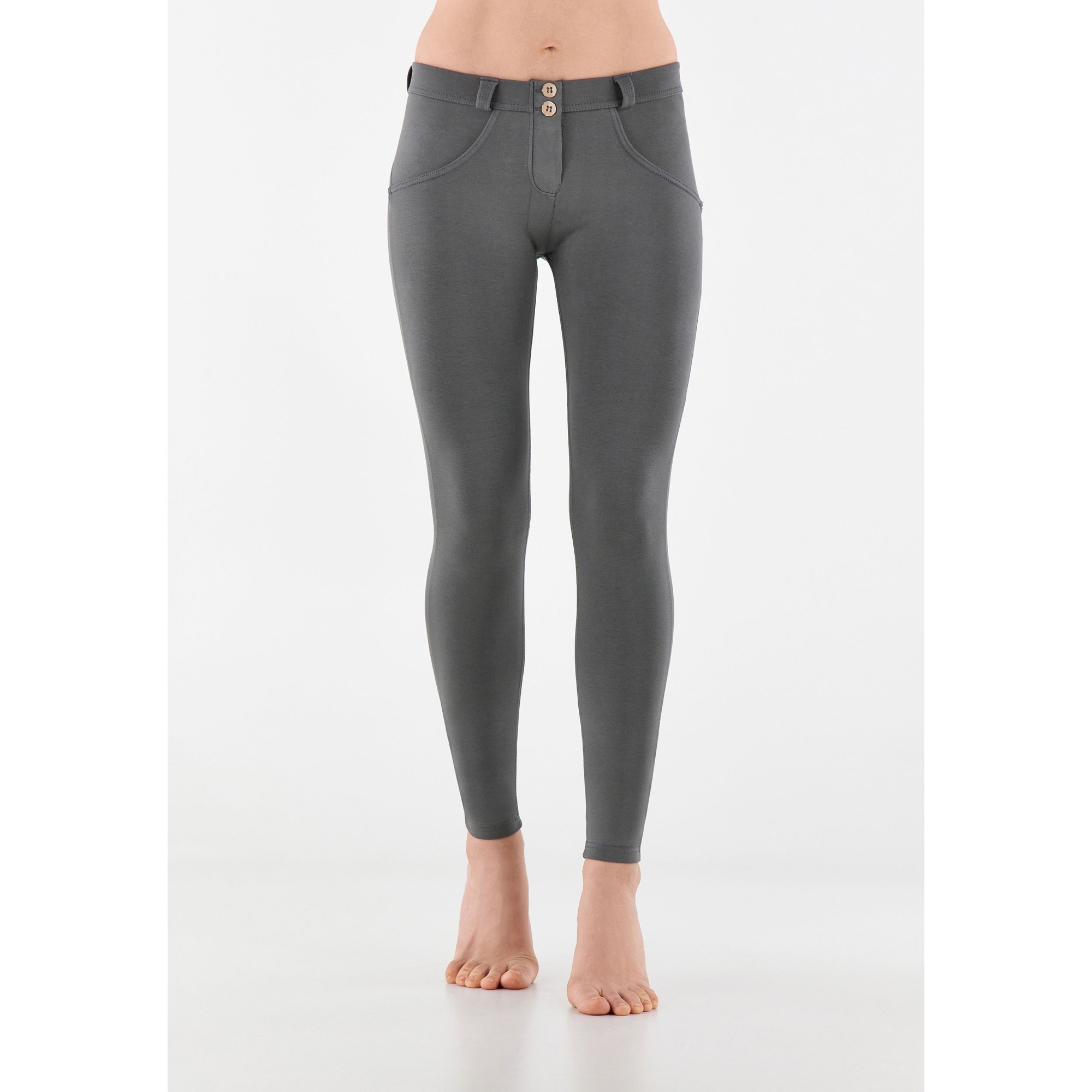 Freddy WR.UP® Damen Push-Up Hose - Regular Waist Super Skinny - Grau Freddy WR.UP® Damen Push-Up Hose - Regular Waist Super Skinny - Grau