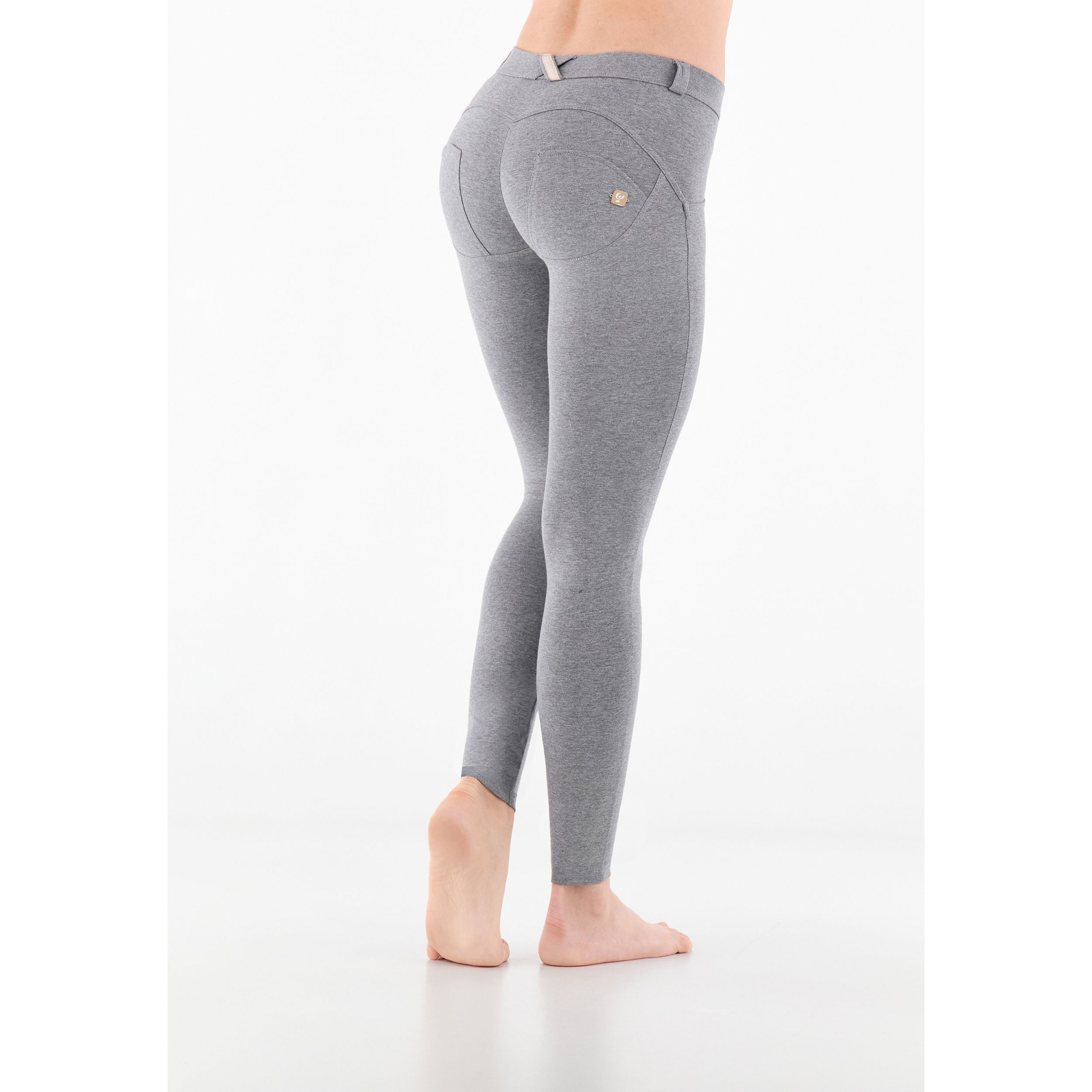 WR.UP® Damen Push-Up Hose - Regular Waist Super Skinny - Grau meliert WR.UP® Damen Push-Up Hose - Regular Waist Super Skinny - Grau meliert
