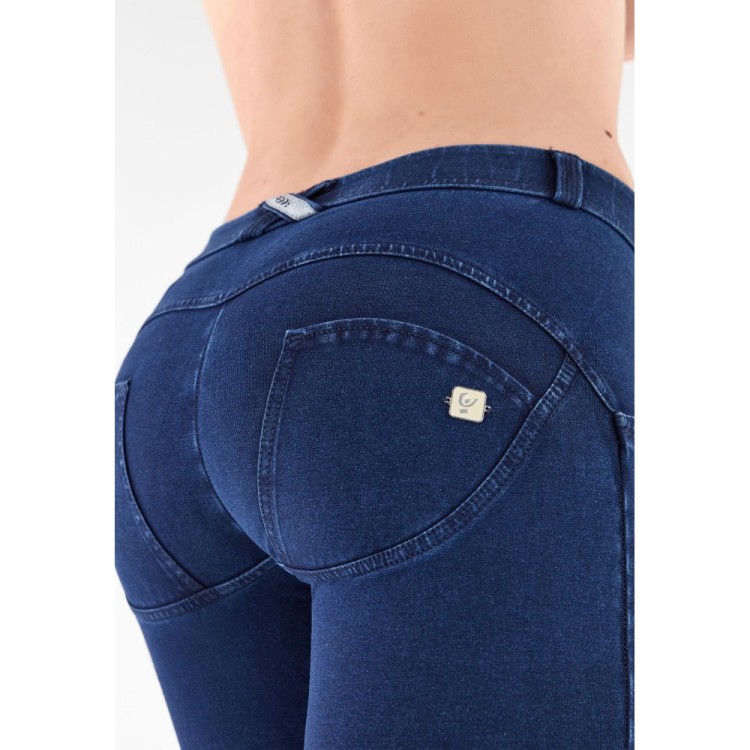 Freddy WR.UP® Damen Push-Up Jeans - Regular Waist Super Skinny - Indigoblau - Blaue Nähte