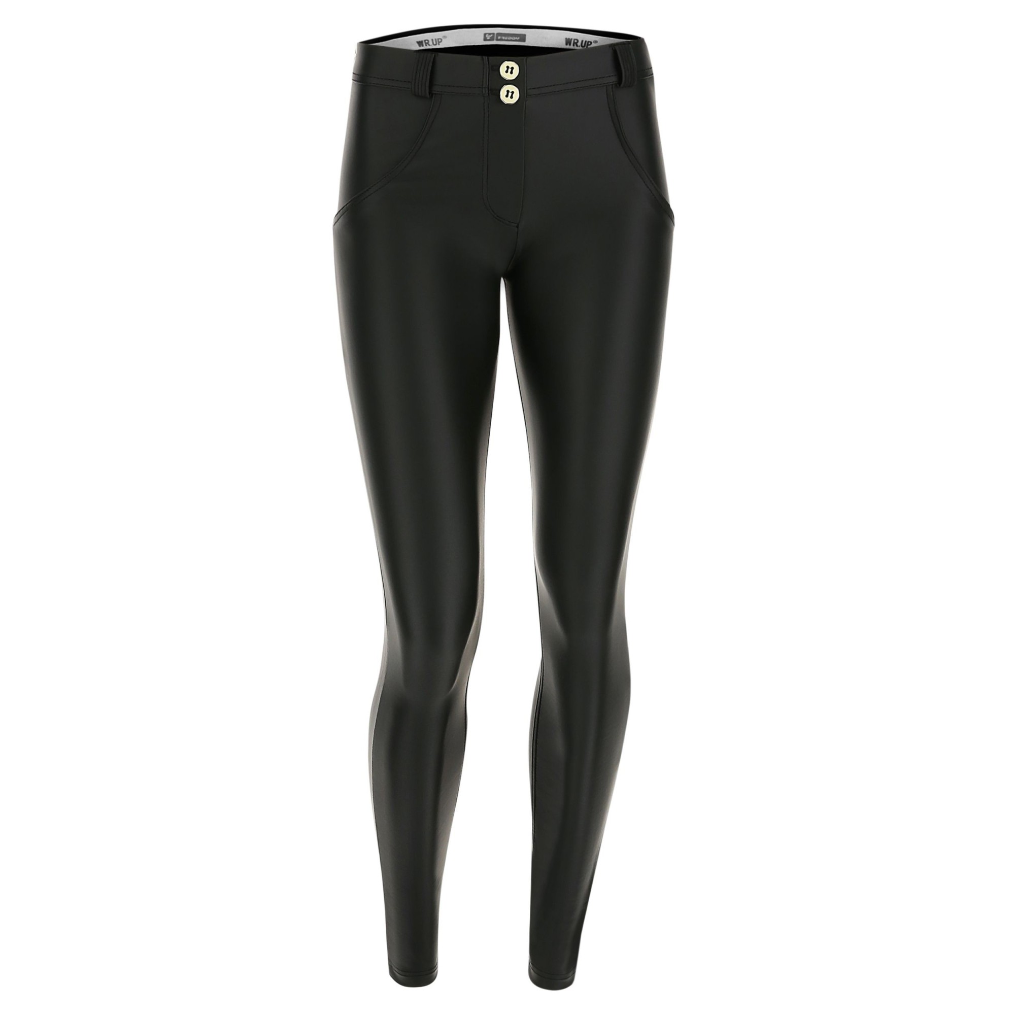 Freddy WR.UP® Vegan Leather Damen Push-Up Lederhose - Regular Waist Super Skinny - Schwarz Freddy WR.UP® Vegan Leather Damen Push-Up Lederhose - Regular Waist Super Skinny - Schwarz