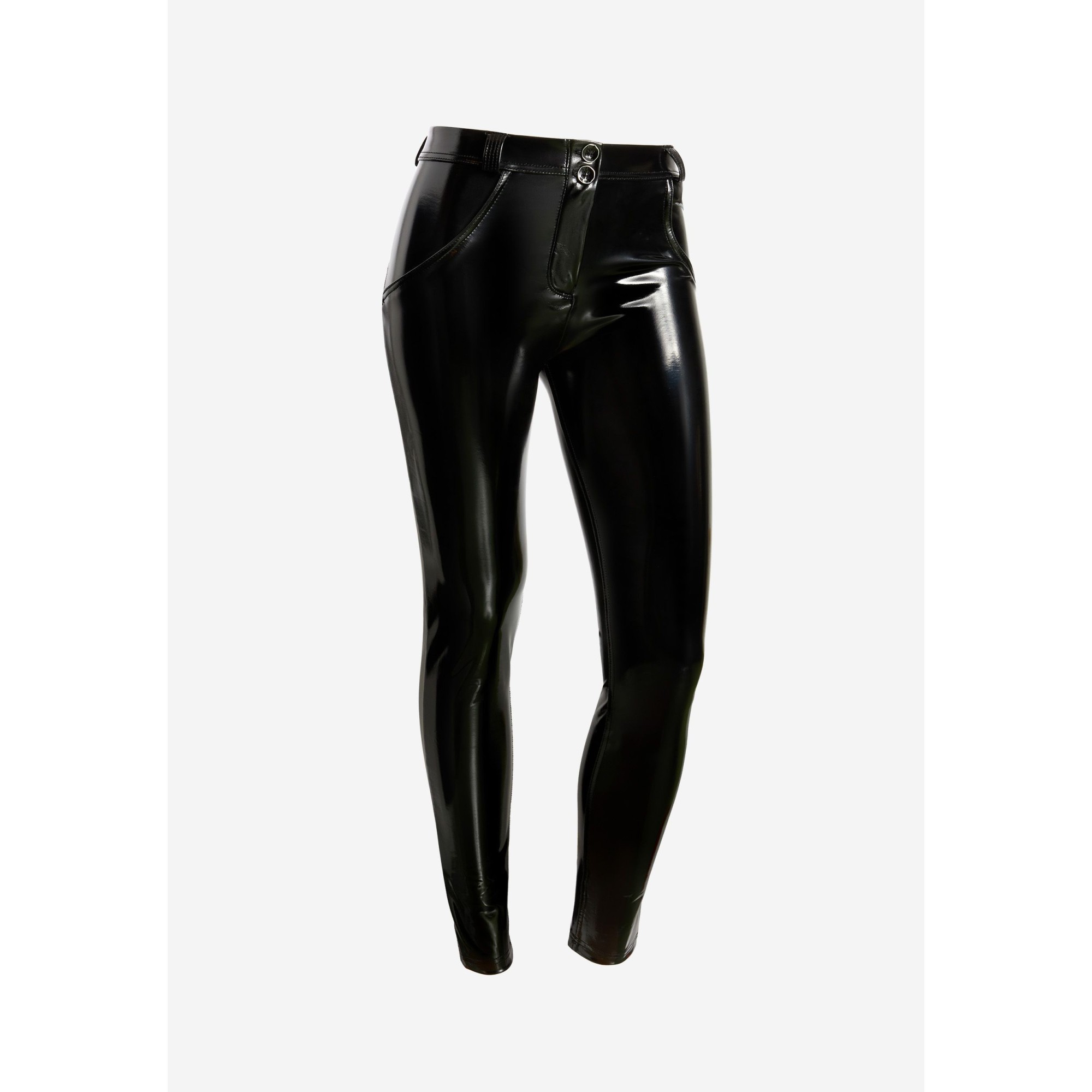 Freddy WR.UP® Pushup Latexhose - Regular Waist Skinny - Schwarz Freddy WR.UP® Pushup Latexhose - Regular Waist Skinny - Schwarz