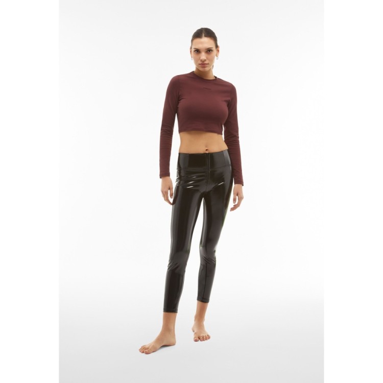 Freddy WR.UP® Pusuhp Latexhose - 7/8 High Waist Super Skinny - Schwarz