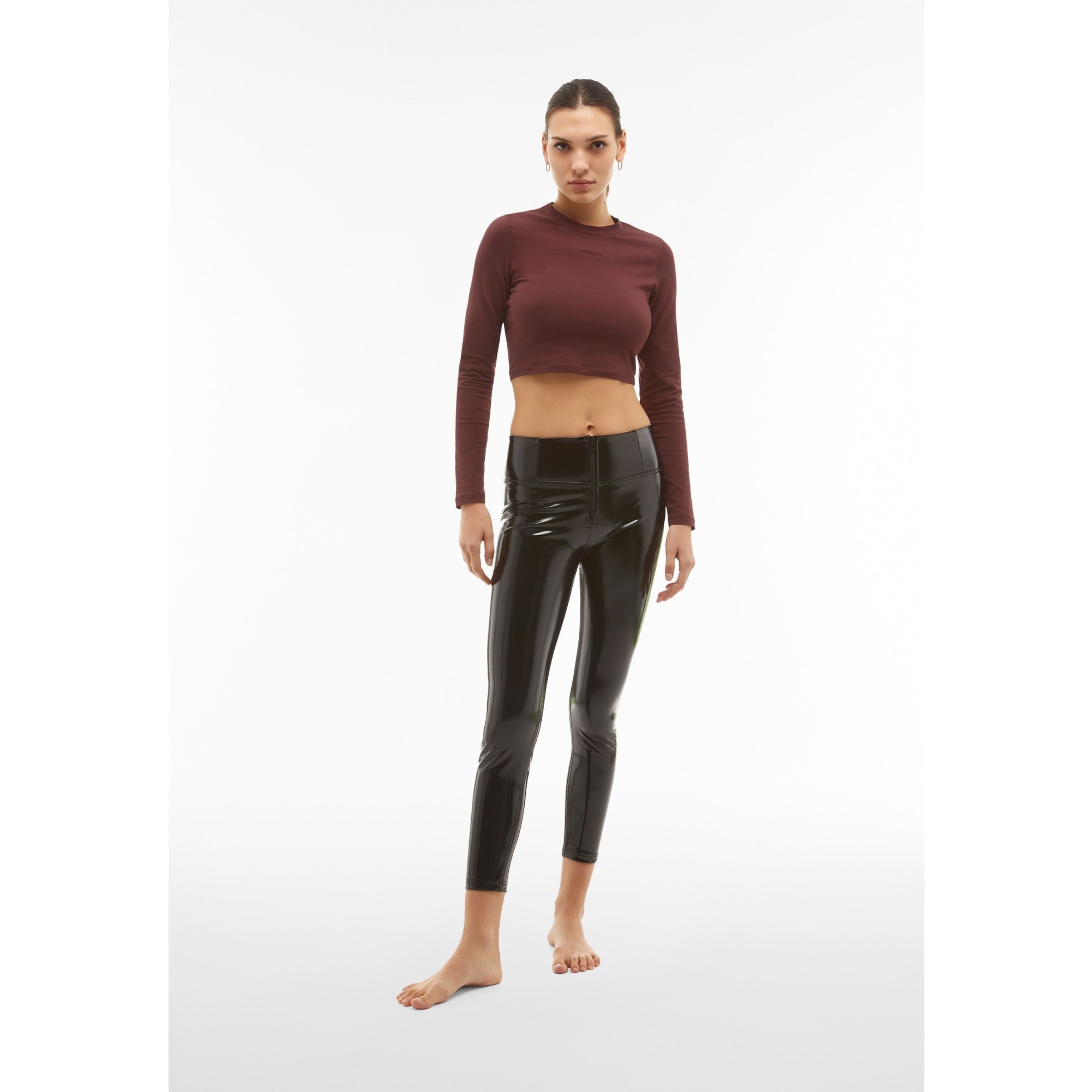 Freddy WR.UP® Pusuhp Latexhose - 7/8 High Waist Super Skinny - Schwarz Freddy WR.UP® Pusuhp Latexhose - 7/8 High Waist Super Skinny - Schwarz