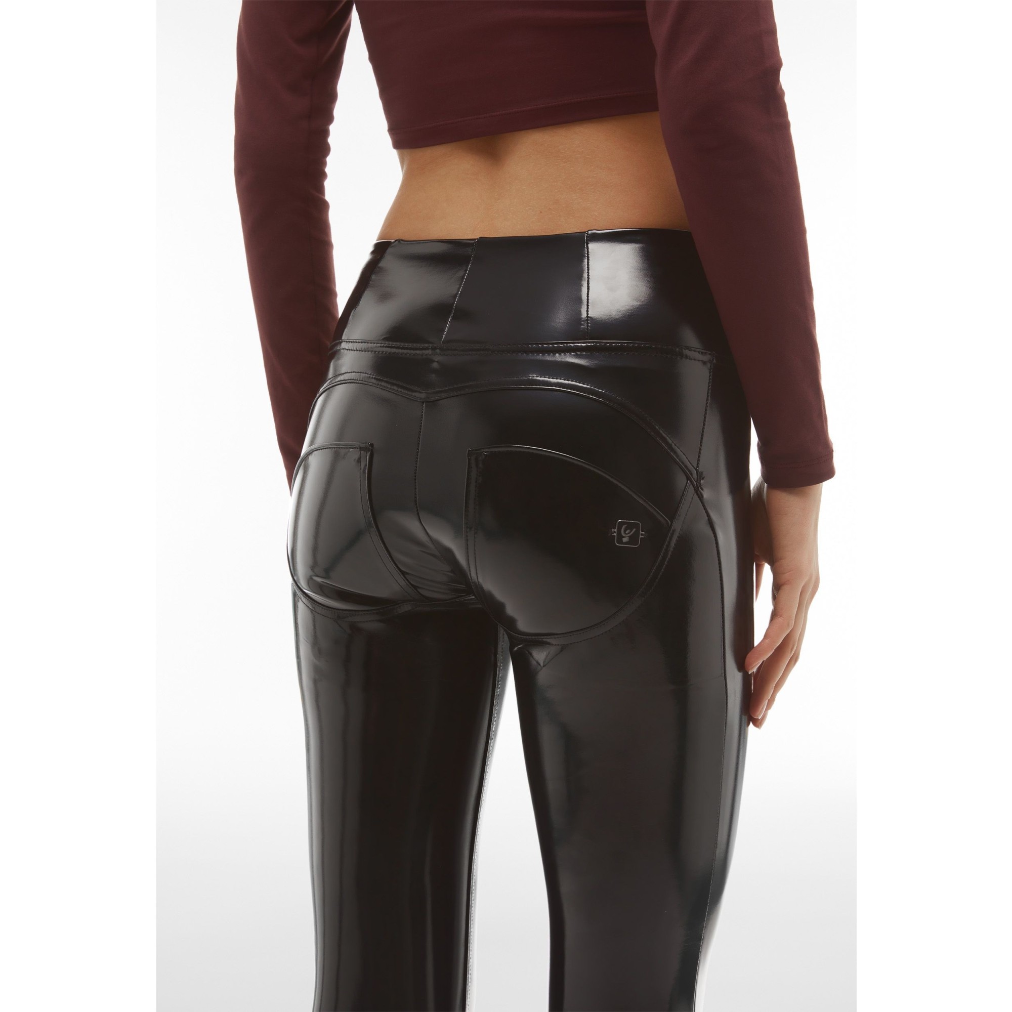 Freddy WR.UP® Pusuhp Latexhose - 7/8 High Waist Super Skinny - Schwarz Freddy WR.UP® Pusuhp Latexhose - 7/8 High Waist Super Skinny - Schwarz