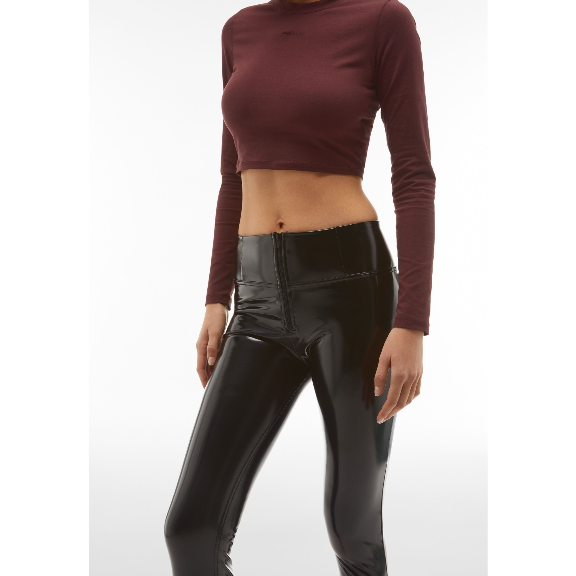 Freddy WR.UP® Pusuhp Latexhose - 7/8 High Waist Super Skinny - Schwarz Freddy WR.UP® Pusuhp Latexhose - 7/8 High Waist Super Skinny - Schwarz