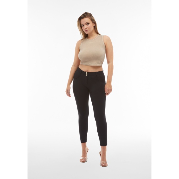 Freddy WR.UP® D.I.W.O.® Plus Damen Push-Up Hose - 7/8 Regular Waist Super Skinny - Schwarz