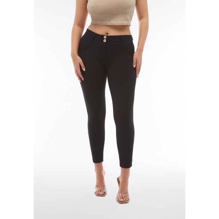 Freddy WR.UP® D.I.W.O.® Plus Damen Push-Up Hose - 7/8 Regular Waist Super Skinny - Schwarz