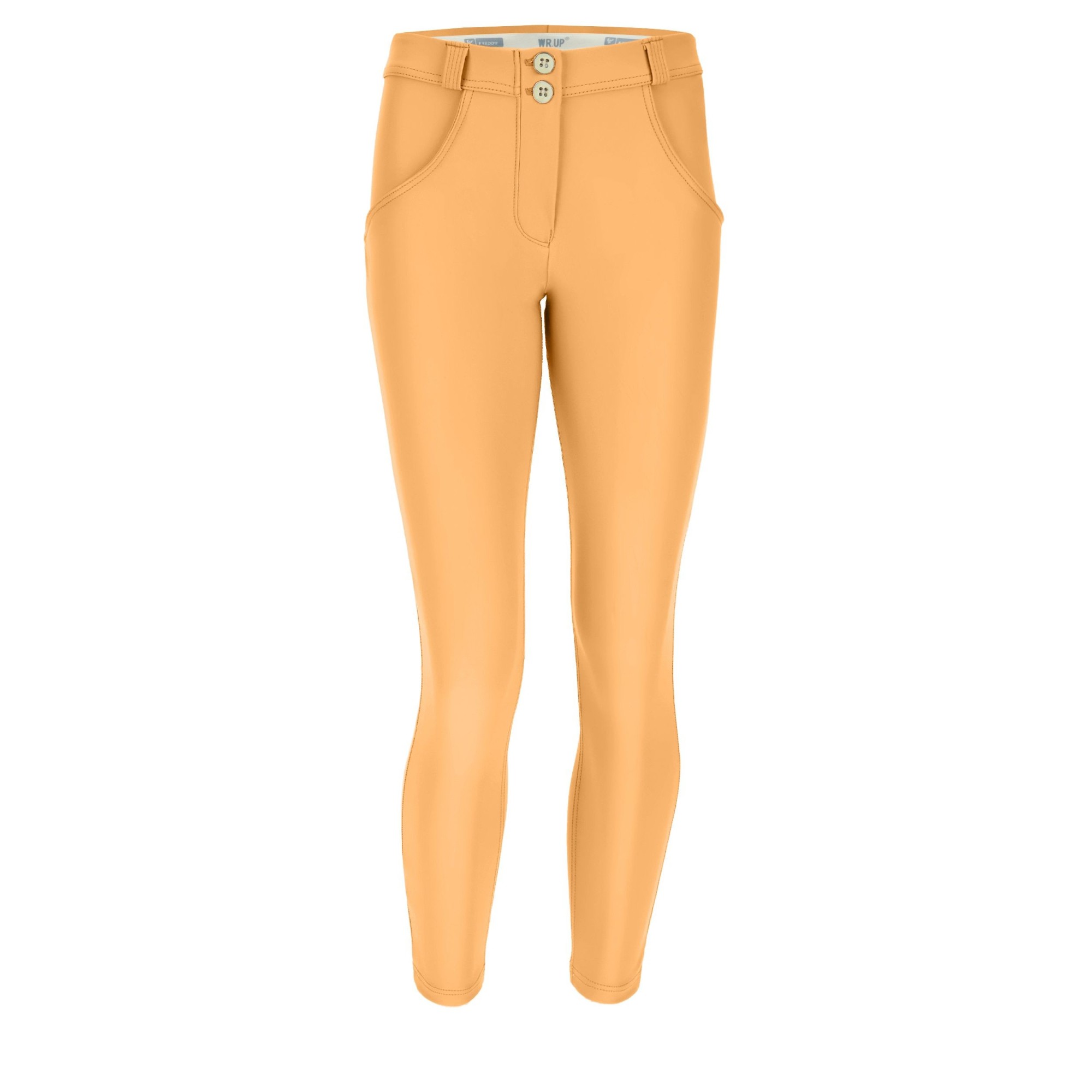 Freddy WR.UP® Vegan Leather Damen Push-Up Lederhose - 7/8 Regular Waist Skinny - Orange - A50 Freddy WR.UP® Vegan Leather Damen Push-Up Lederhose - 7/8 Regular Waist Skinny - Orange - A50