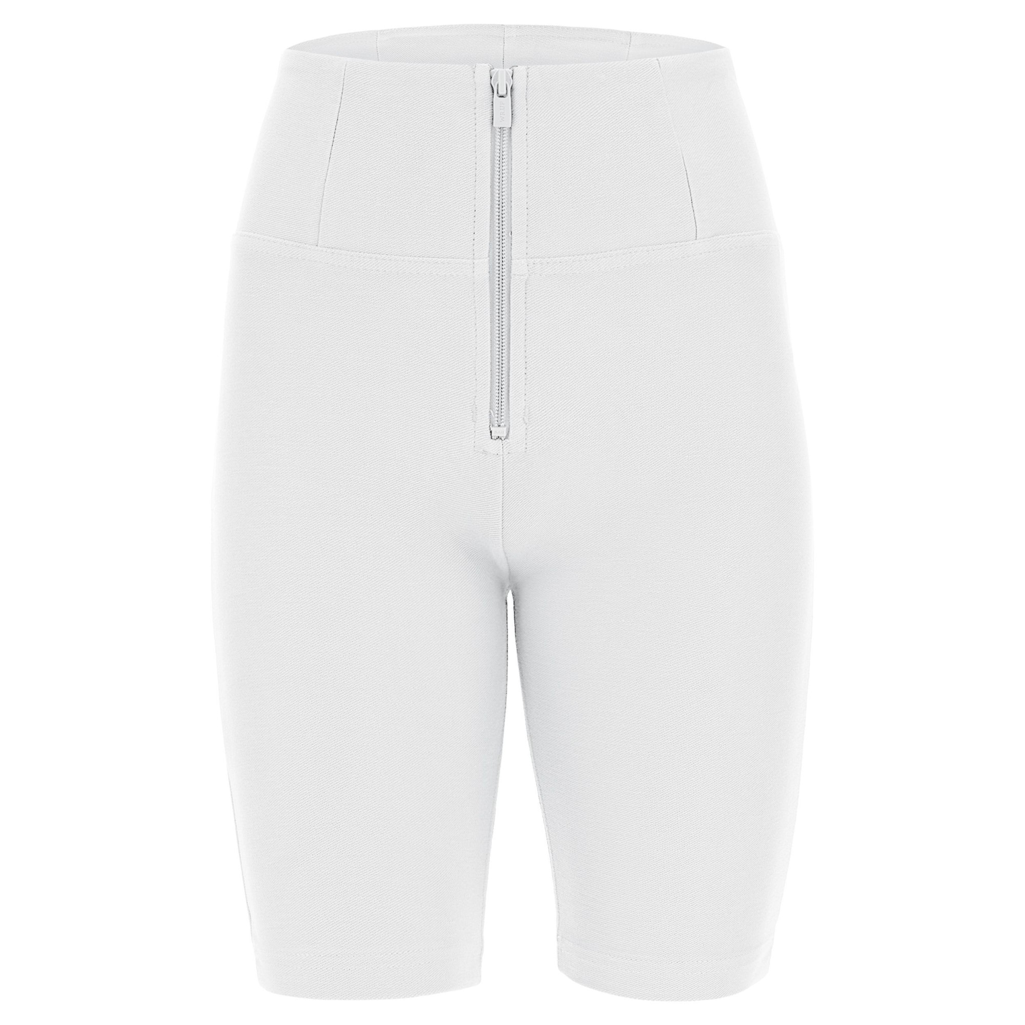 Freddy WR.UP® Drill Damen Push-Up Hose Biker Shorts - High Waist - Weiß - W0 Freddy WR.UP® Drill Damen Push-Up Hose Biker Shorts - High Waist - Weiß - W0
