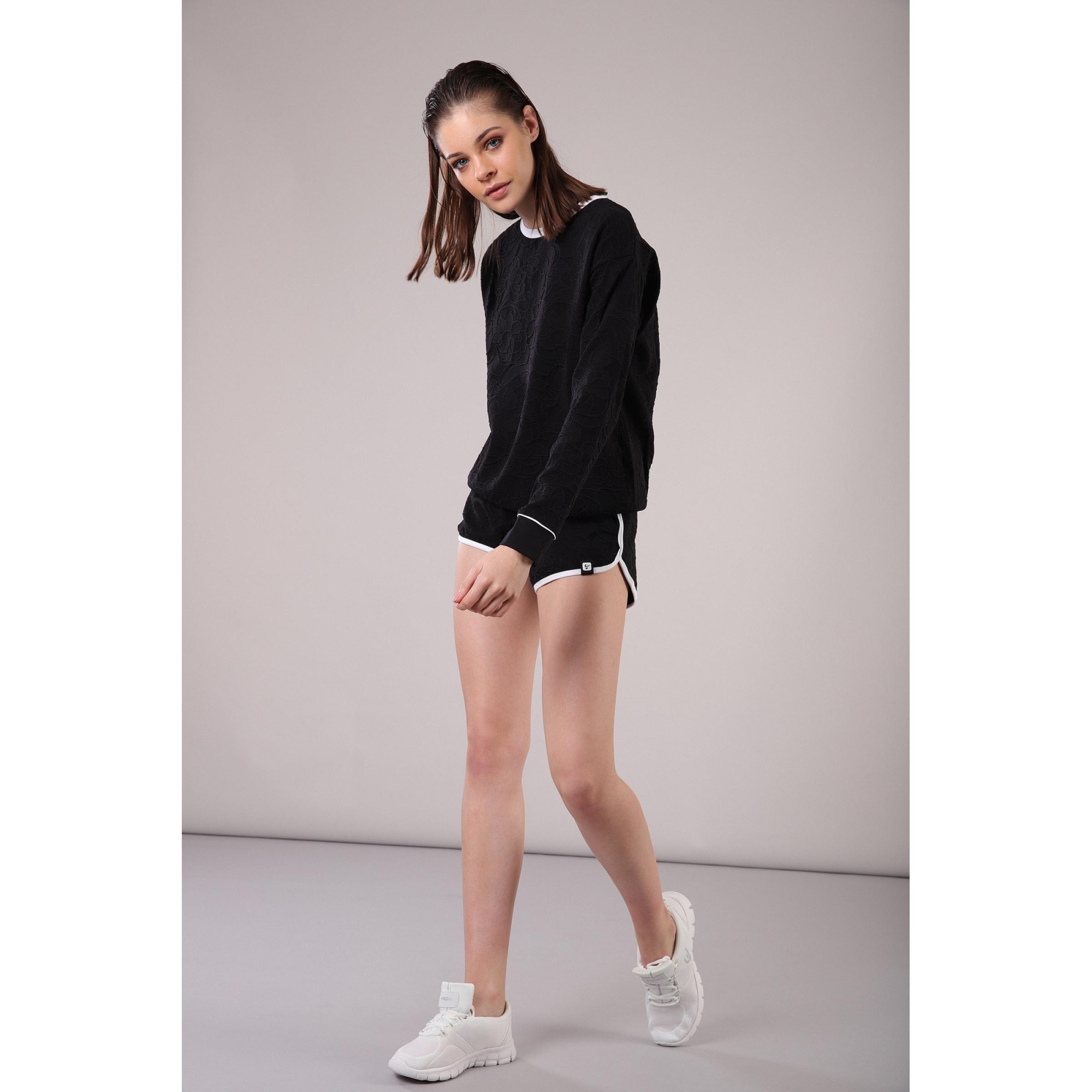 Freddy Yoga Jacquard-Shorts - Made in Italy - Black - White - NW0 Freddy Yoga Jacquard-Shorts - Made in Italy - Black - White - NW0