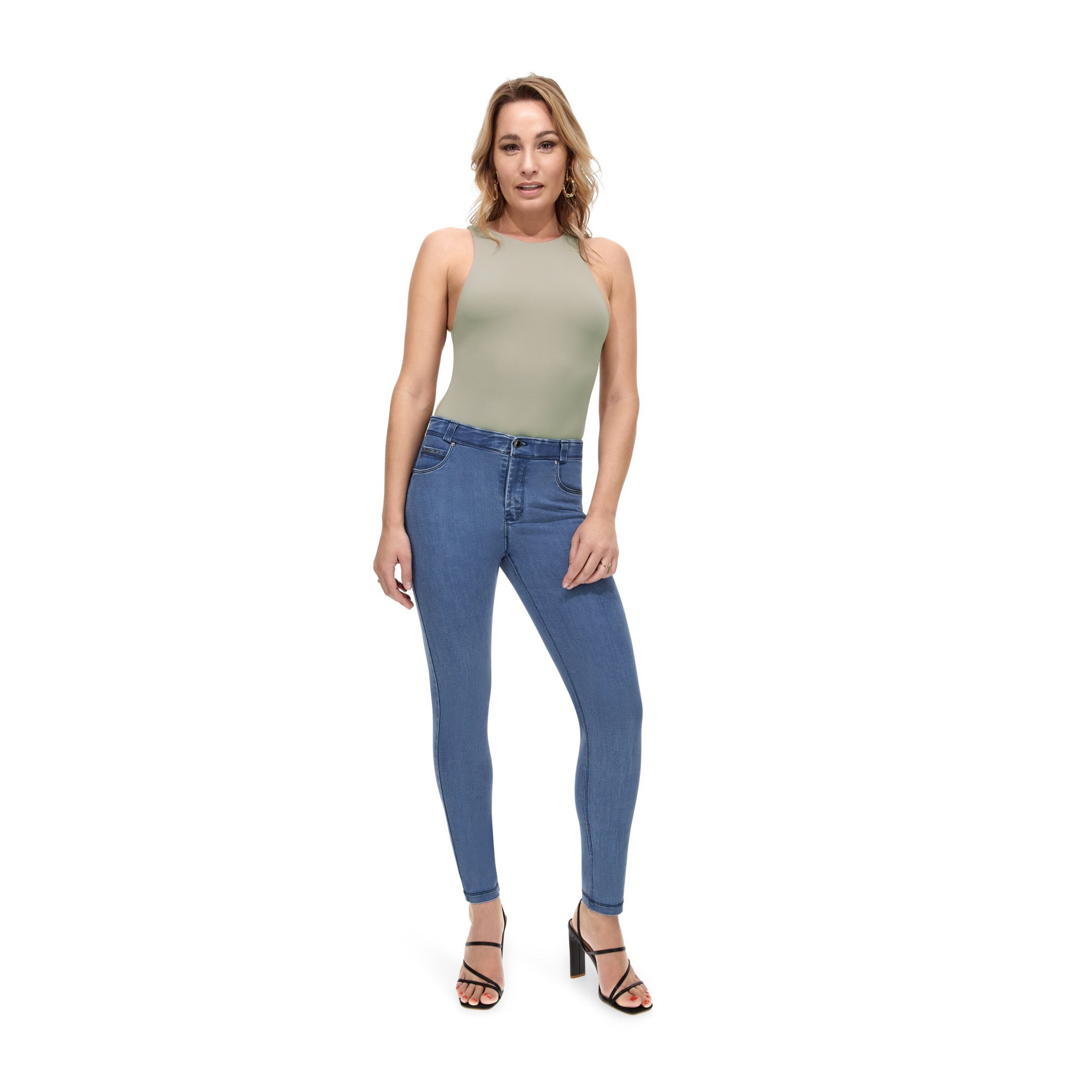 Freddy Fit Jeans - Regular Waist Skinny - Clear Denim - Blue Seam - J4B Freddy Fit Jeans - Regular Waist Skinny - Clear Denim - Blue Seam - J4B