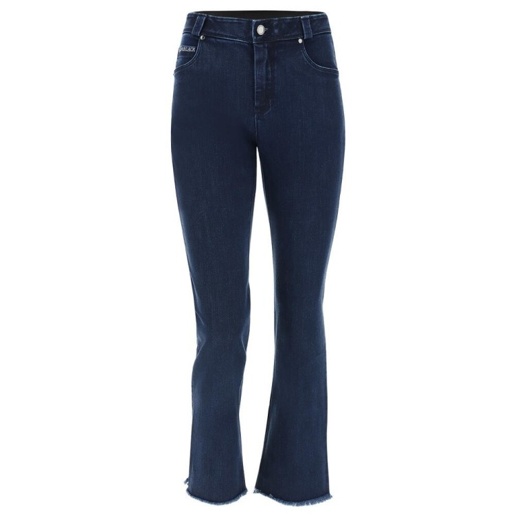 Freddy Fit Jeans - Regular Waist Straight - Cropped - Dark Denim – Blue Seam - J0B