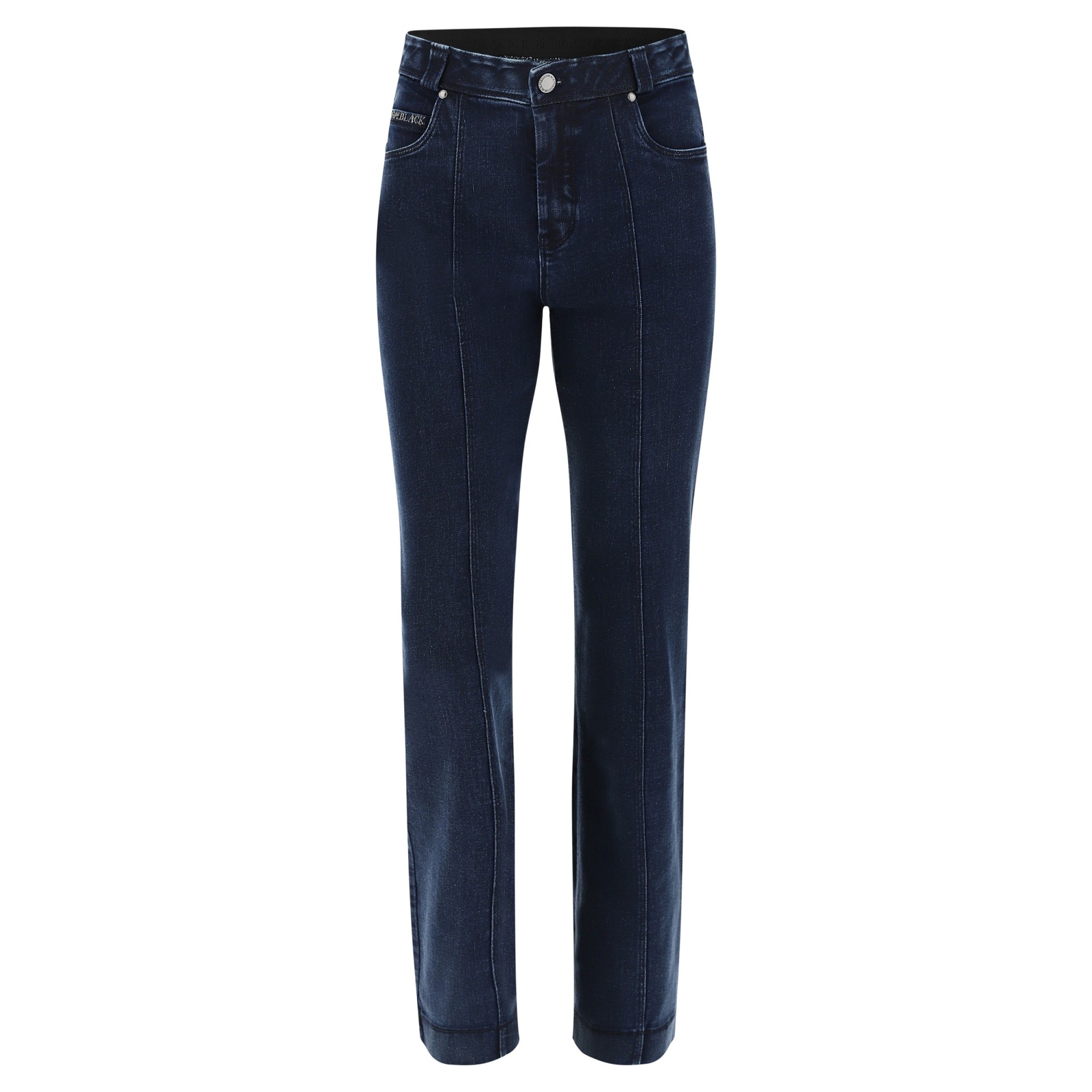 Freddy Fit Jeans - High Waist Wide Leg - Dark Denim – Blue Seam - J0B Freddy Fit Jeans - High Waist Wide Leg - Dark Denim – Blue Seam - J0B