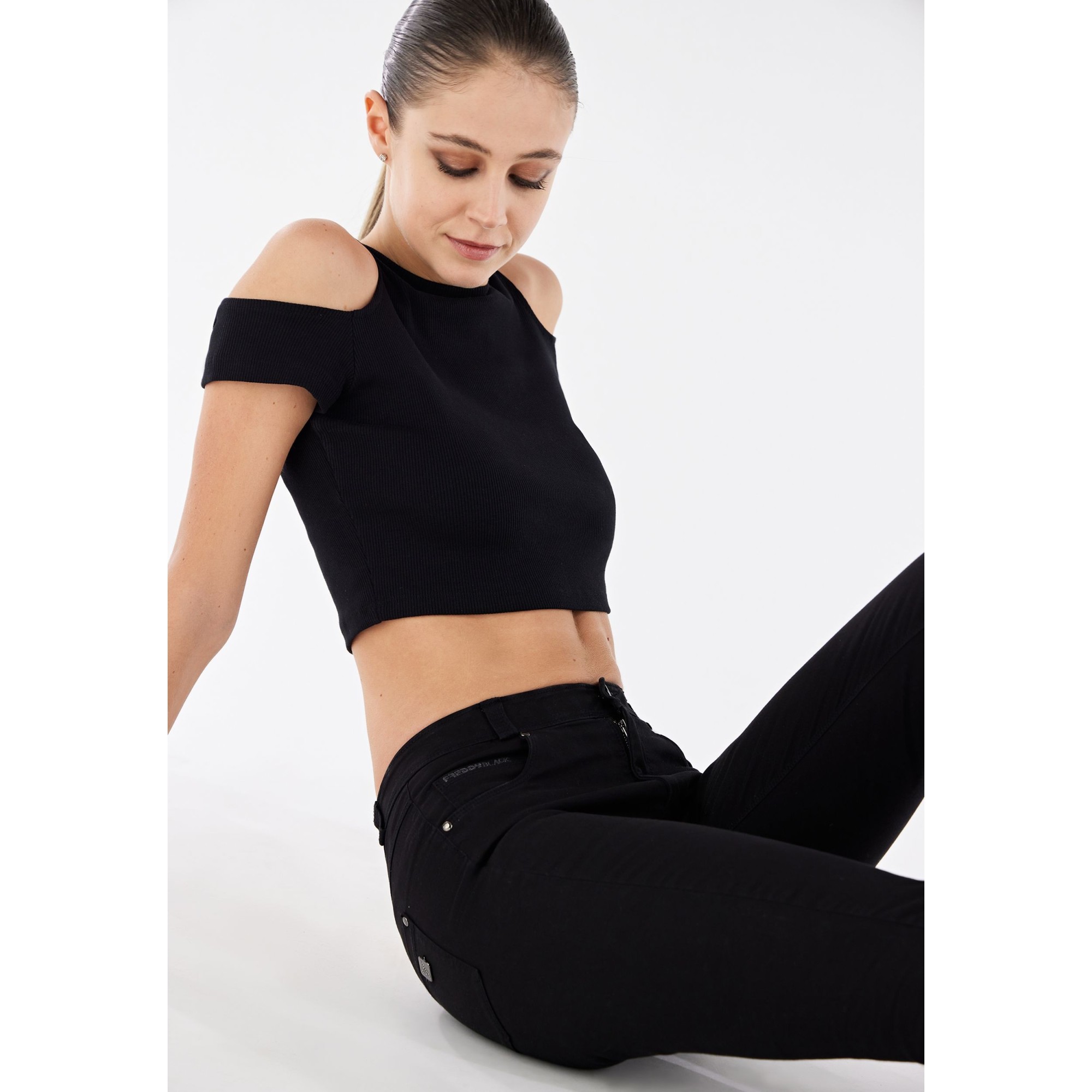 Freddy Fit Jeans - Regular Waist Slim Fit - Black - N0 Freddy Fit Jeans - Regular Waist Slim Fit - Black - N0