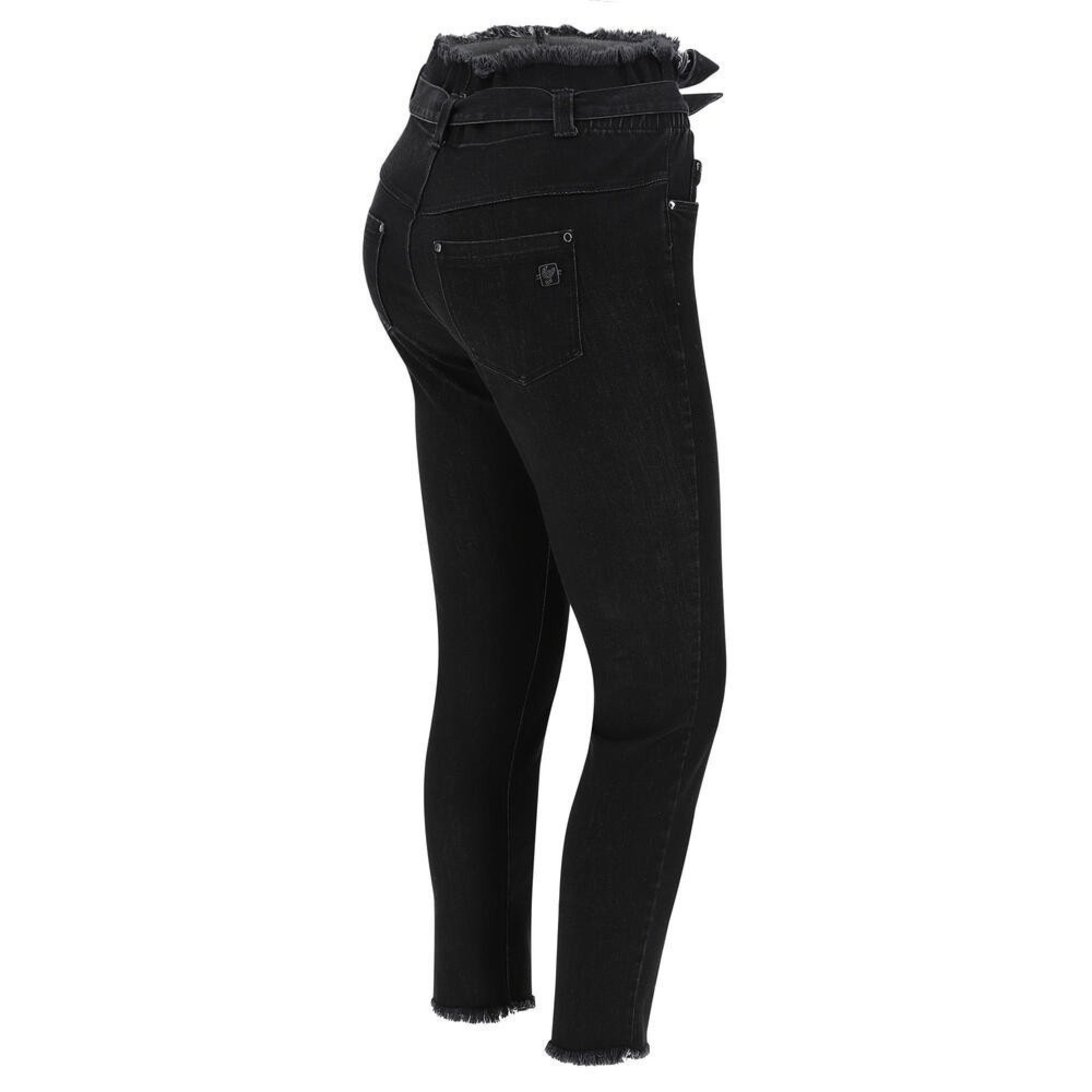 Freddy Fit Jeans - 7/8 High Waist Skinny - Denim-Gürtel - Black Denim - Black Seam - J7N Freddy Fit Jeans - 7/8 High Waist Skinny - Denim-Gürtel - Black Denim - Black Seam - J7N