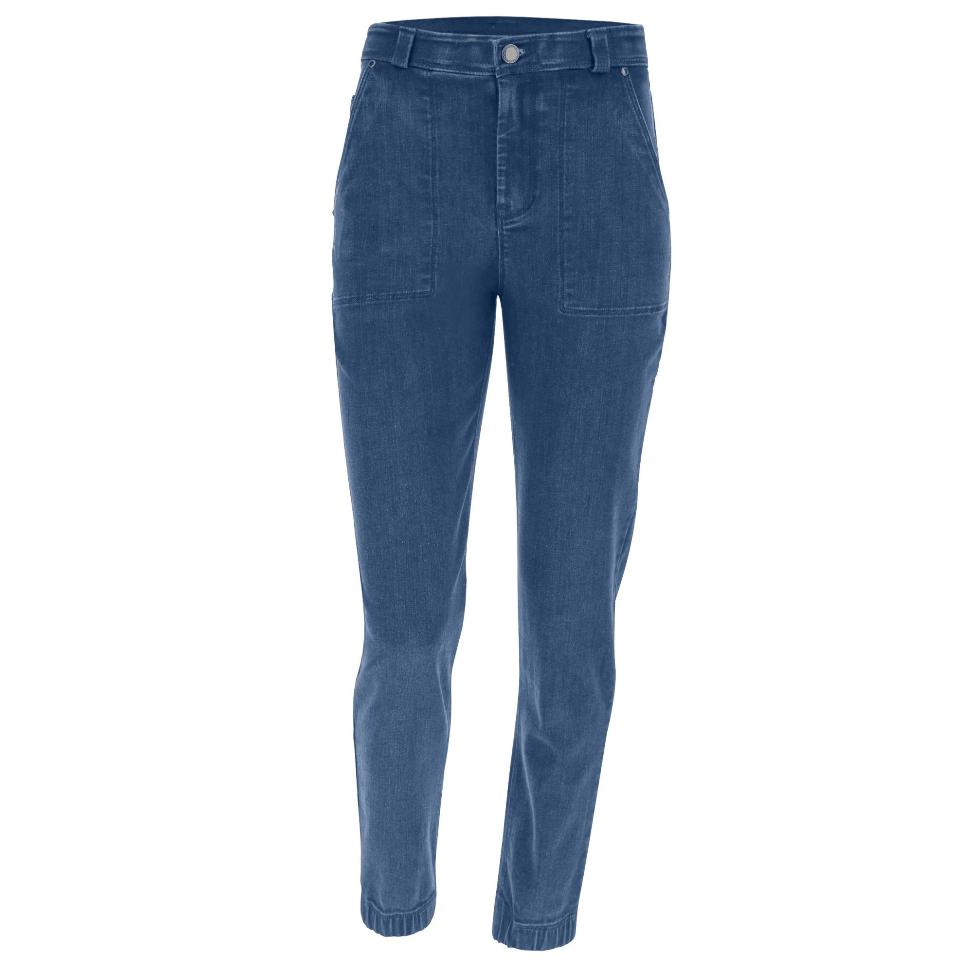 Freddy Fit Jeans - 7/8 High Waist Straight - Clear Denim – Blue Seam - J4B Freddy Fit Jeans - 7/8 High Waist Straight - Clear Denim – Blue Seam - J4B