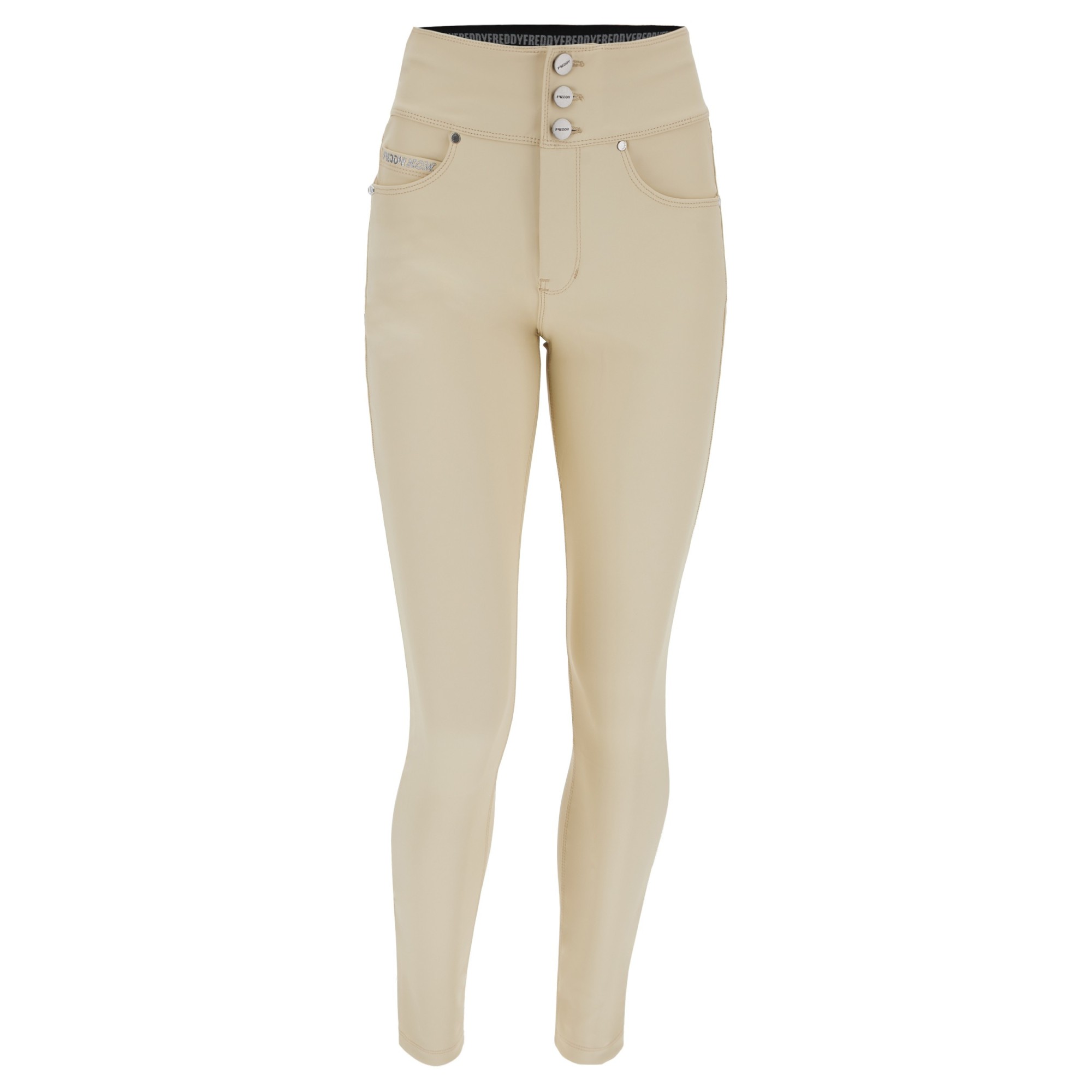 Freddy N.O.W.® Vegan Leather Damen Comfort Lederhose - Mid Waist Skinny - Beige - Z106 Freddy N.O.W.® Vegan Leather Damen Comfort Lederhose - Mid Waist Skinny - Beige - Z106