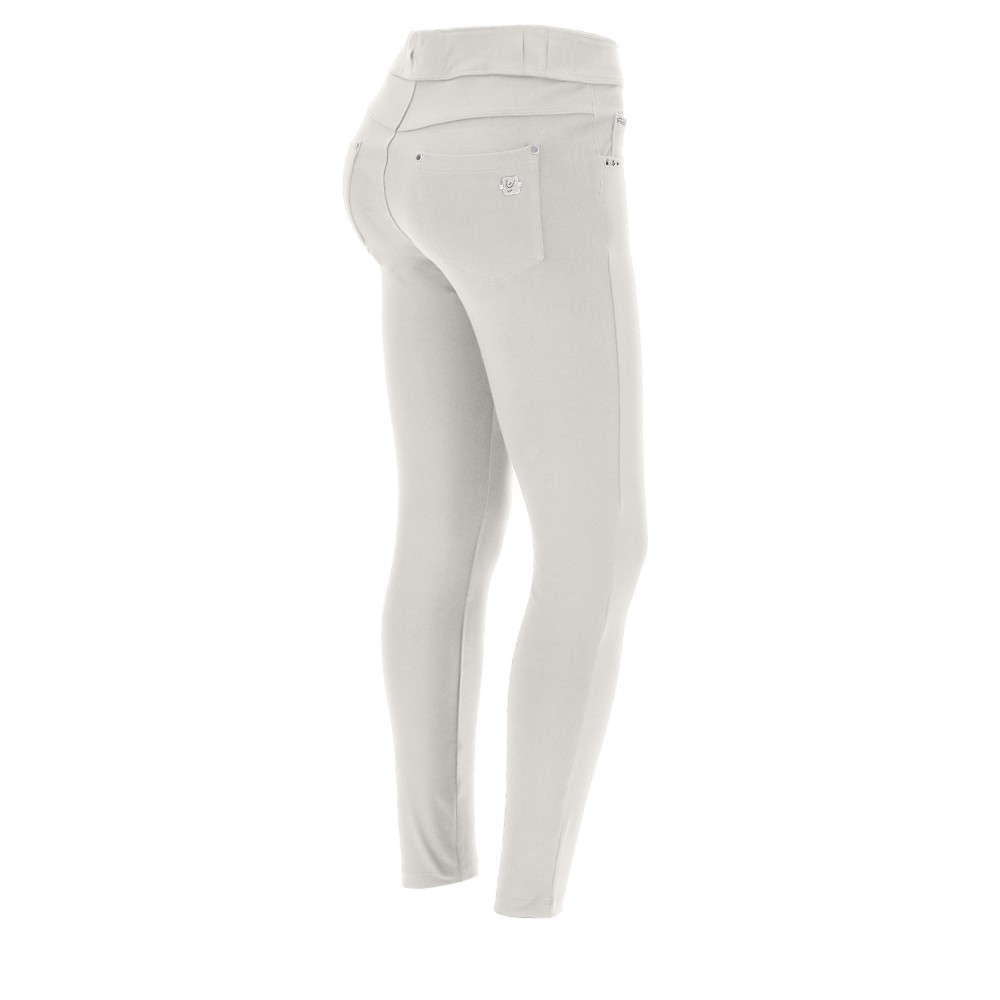 Freddy N.O.W.® Damen Comfort Hose - 7/8 Mid Waist Skinny - Helles Beige - Z400