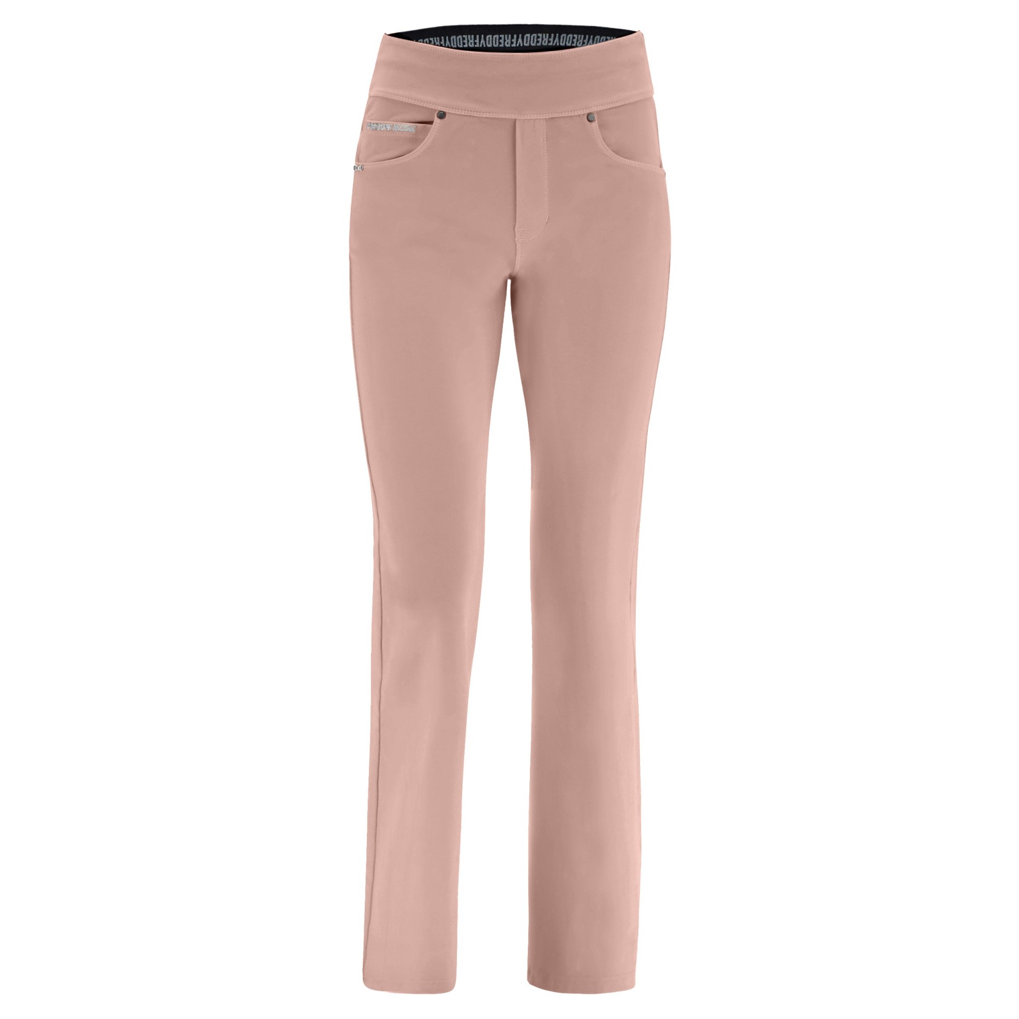 Freddy N.O.W.® Yoga Damen Comfort Hose - Mid Waist Straight - umschlagbarer Taillenbund - Garment Dyed - Braun - M103 Freddy N.O.W.® Yoga Damen Comfort Hose - Mid Waist Straight - umschlagbarer Taillenbund - Garment Dyed - Braun - M103