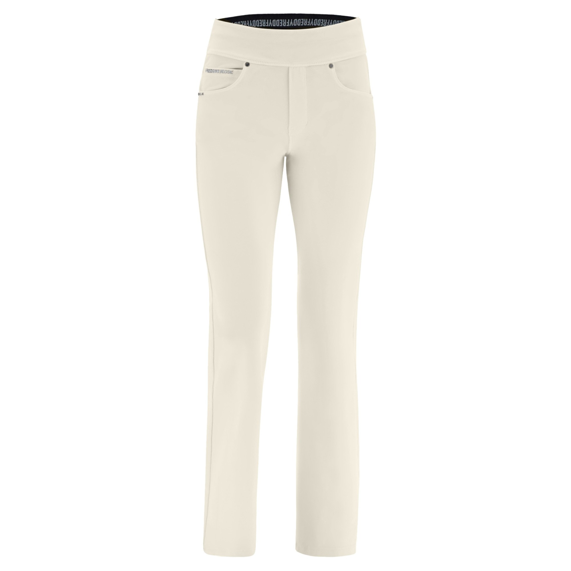 Freddy N.O.W.® Yoga Damen Comfort Hose - Mid Waist Straight - umschlagbarer Taillenbund - Garment Dyed - Beige - Z115 Freddy N.O.W.® Yoga Damen Comfort Hose - Mid Waist Straight - umschlagbarer Taillenbund - Garment Dyed - Beige - Z115