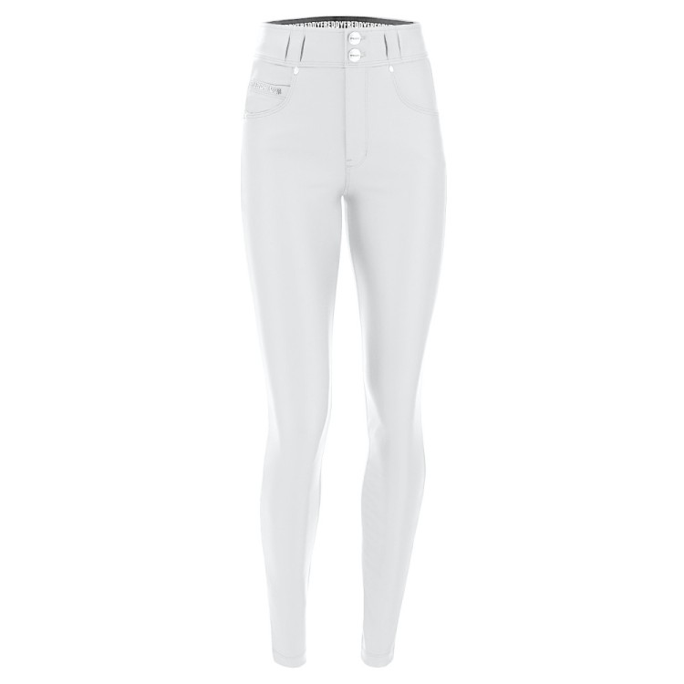 Freddy N.O.W.® Vegan Leather Damen Comfort Lederhose - Mid Waist Skinny - Weiß - W0