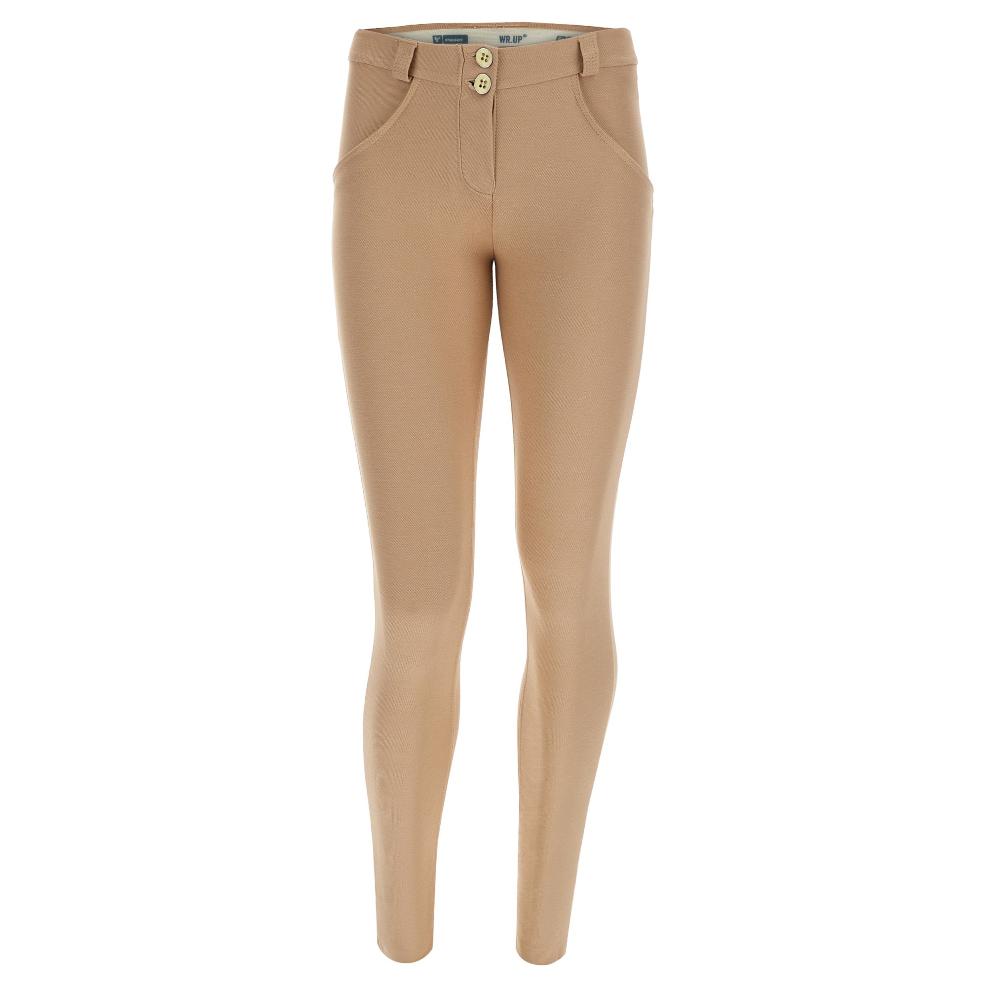 Freddy WR.UP® Drill Damen Push-Up Hose - Regular Waist Skinny - Hellbraun - M35 Freddy WR.UP® Drill Damen Push-Up Hose - Regular Waist Skinny - Hellbraun - M35