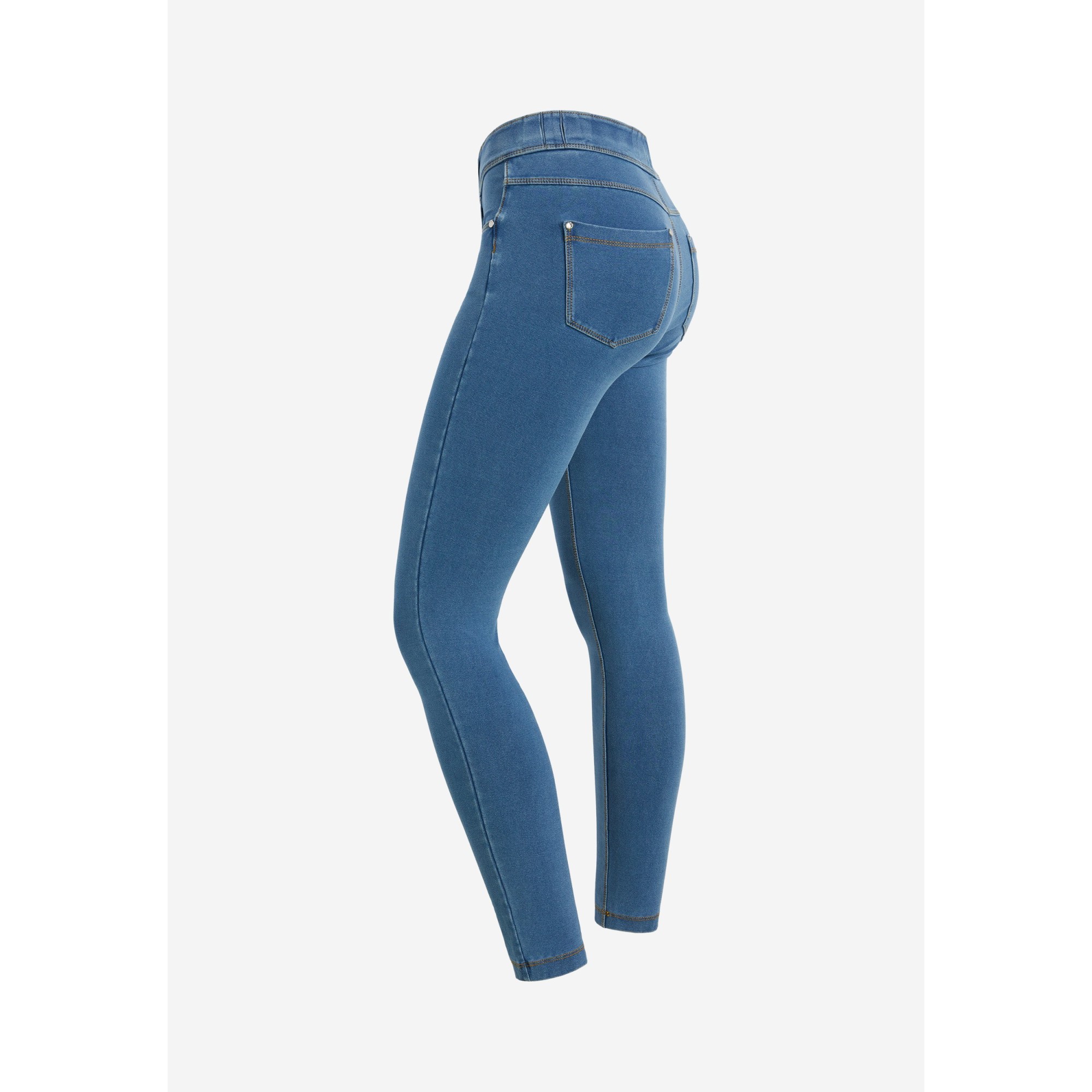 Freddy N.O.W.® Eco Damen Comfort Jeans - Mid Waist Skinny - Hellblau - Gelbe Nähte - J4Y Freddy N.O.W.® Eco Damen Comfort Jeans - Mid Waist Skinny - Hellblau - Gelbe Nähte - J4Y