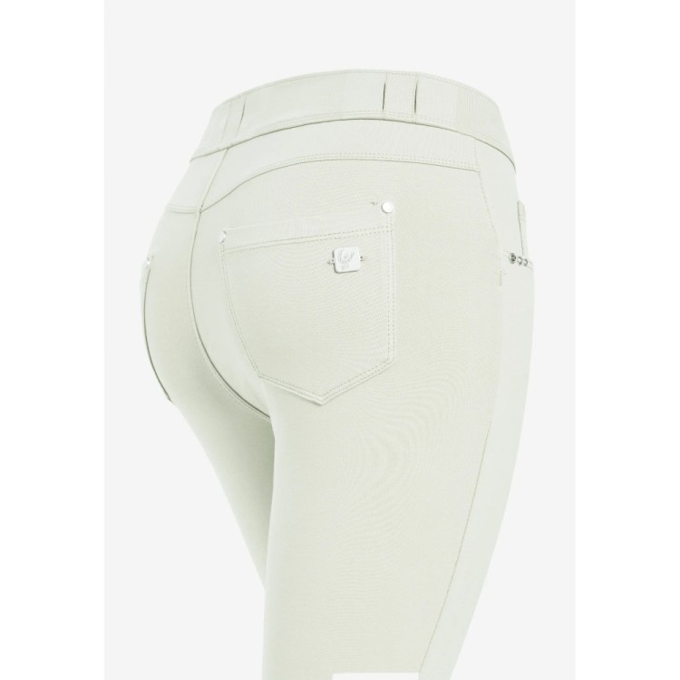 Freddy N.O.W.® Eco Damen Comfort Hose - 7/8 Mid Waist Super Skinny - Lily White