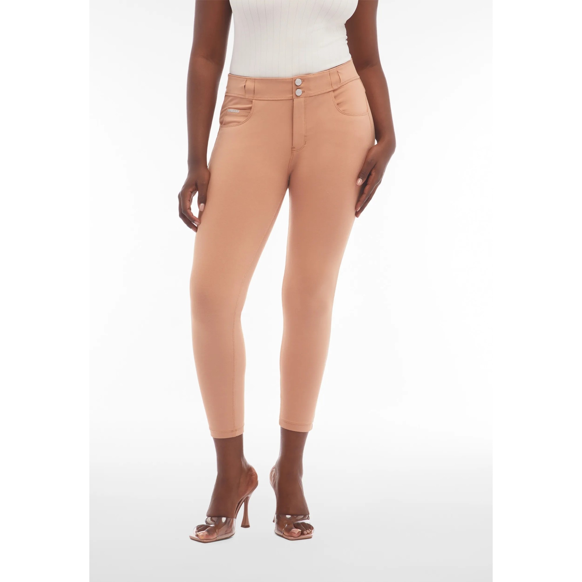 Freddy N.O.W.® Eco Damen Comfort Hose - 7/8 Mid Waist Super Skinny - Hellbraun - M44 Freddy N.O.W.® Eco Damen Comfort Hose - 7/8 Mid Waist Super Skinny - Hellbraun - M44