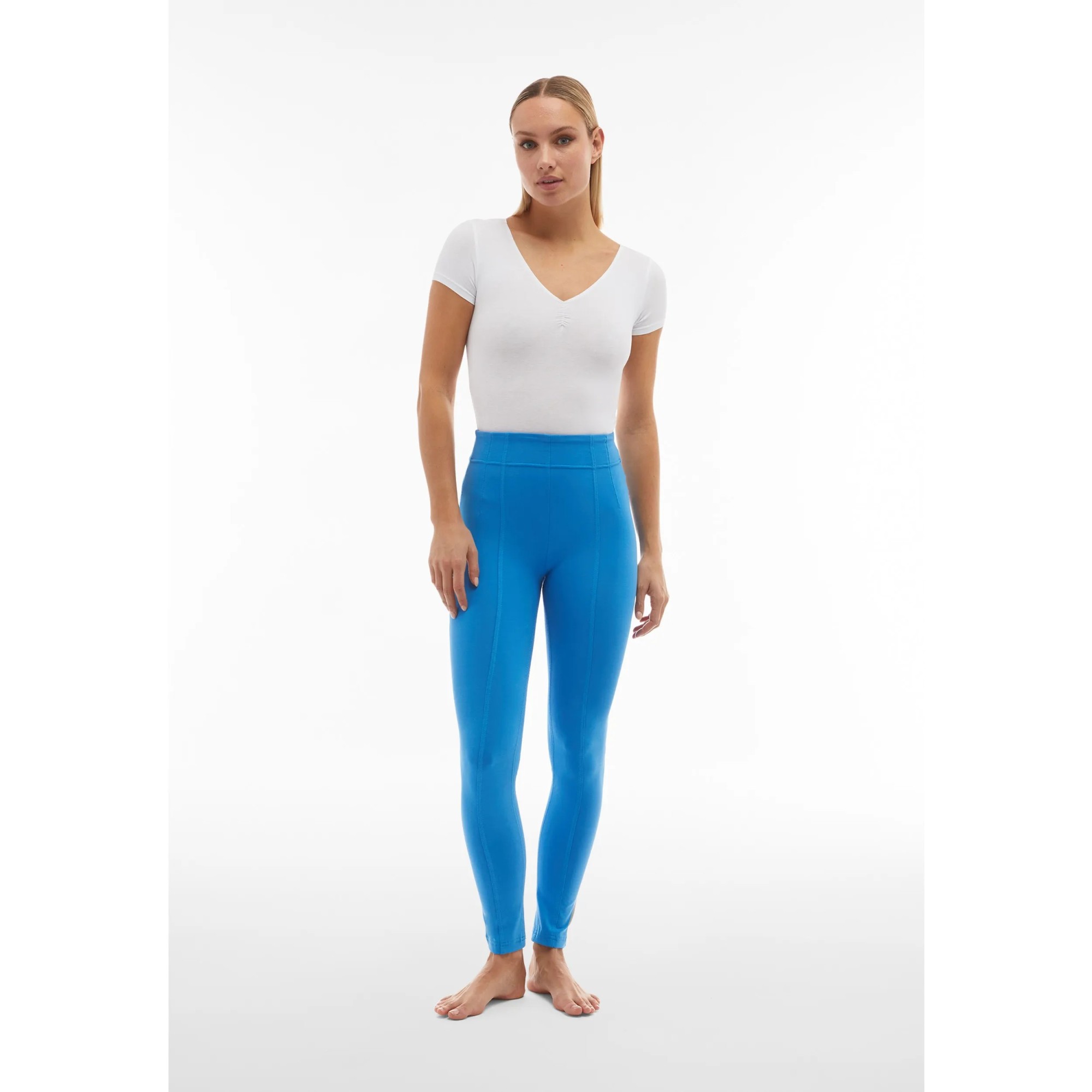 Freddy N.O.W.® Yoga Eco Damen Comfort Hose - Super High Waist Skinny - Mit Nähten auf den Beinen - Blau Freddy N.O.W.® Yoga Eco Damen Comfort Hose - Super High Waist Skinny - Mit Nähten auf den Beinen - Blau