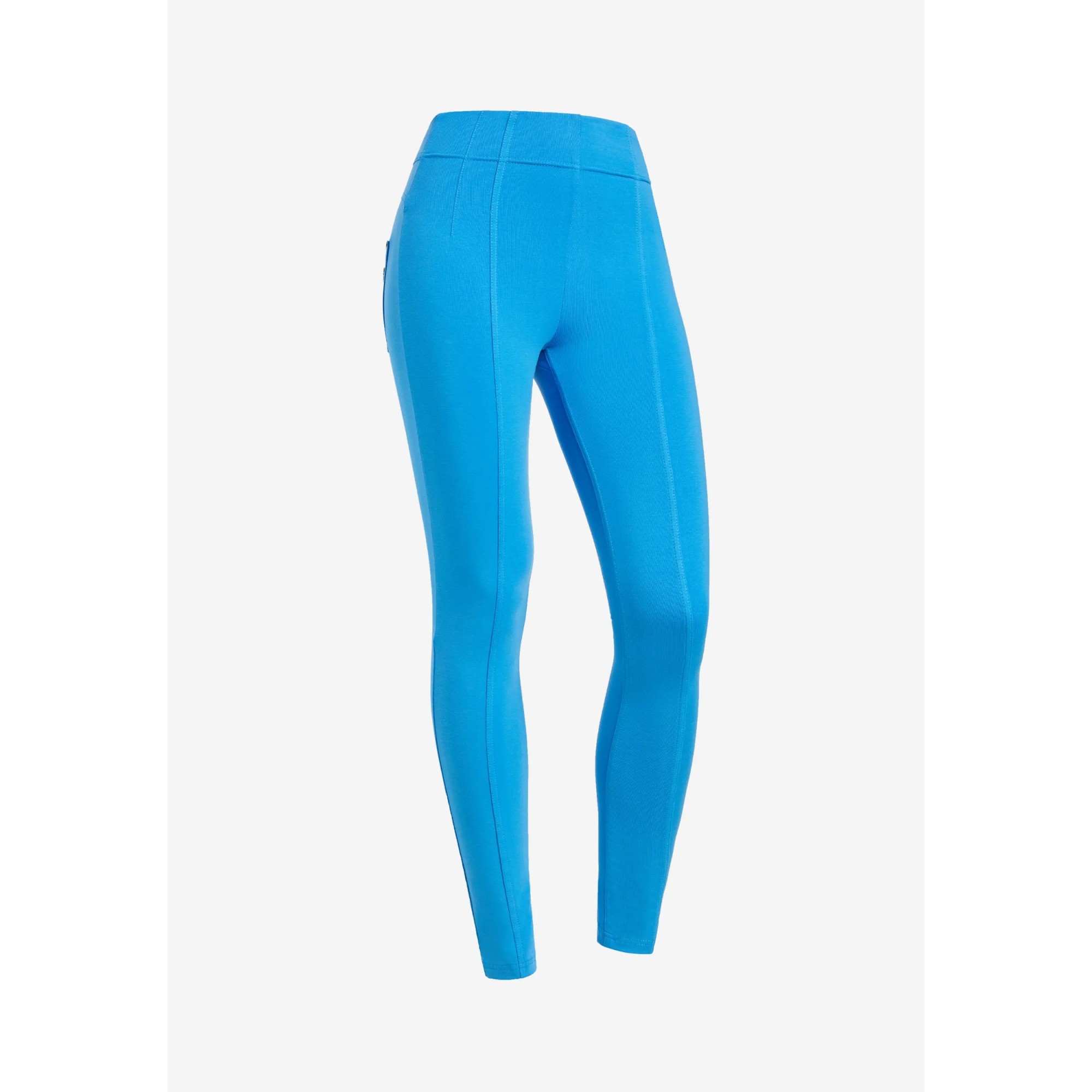 Freddy N.O.W.® Yoga Eco Damen Comfort Hose - Super High Waist Skinny - Mit Nähten auf den Beinen - Blau Freddy N.O.W.® Yoga Eco Damen Comfort Hose - Super High Waist Skinny - Mit Nähten auf den Beinen - Blau
