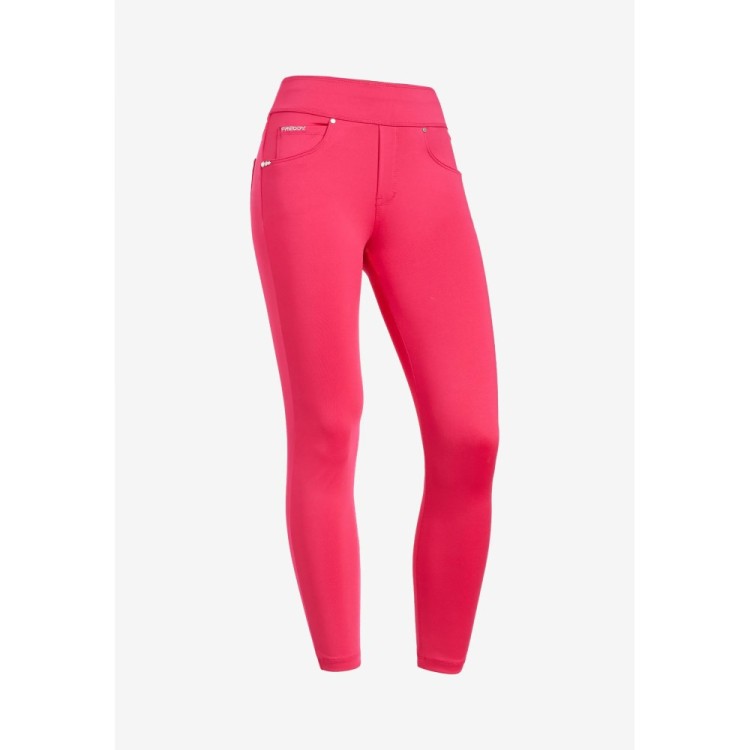Freddy N.O.W.® Yoga Eco Tech Damen Comfort Hose - 7/8 Mid Waist Super Skinny - Pink/Fuchsia