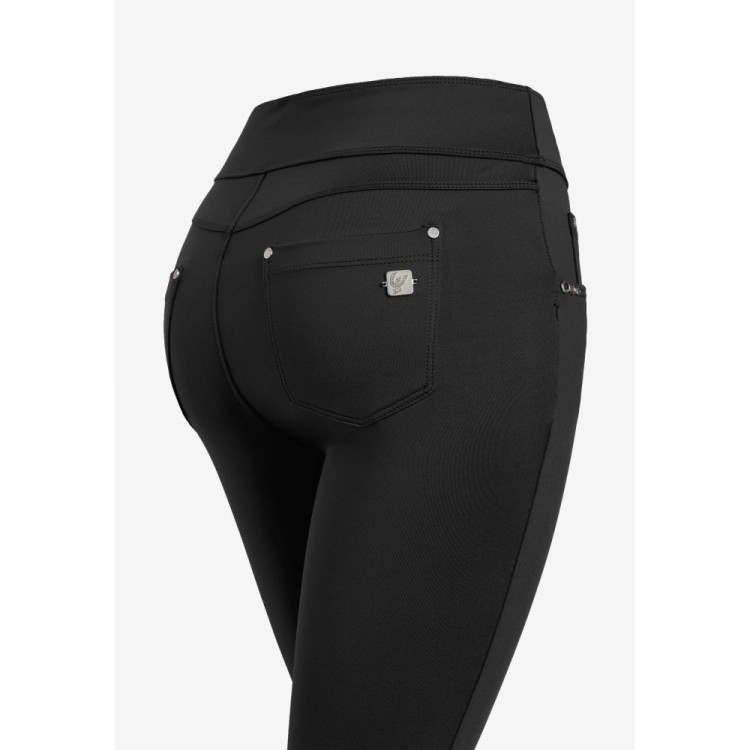 Freddy N.O.W.® Yoga Eco Tech Damen Comfort Hose - 7/8 Mid Waist Super Skinny - Schwarz