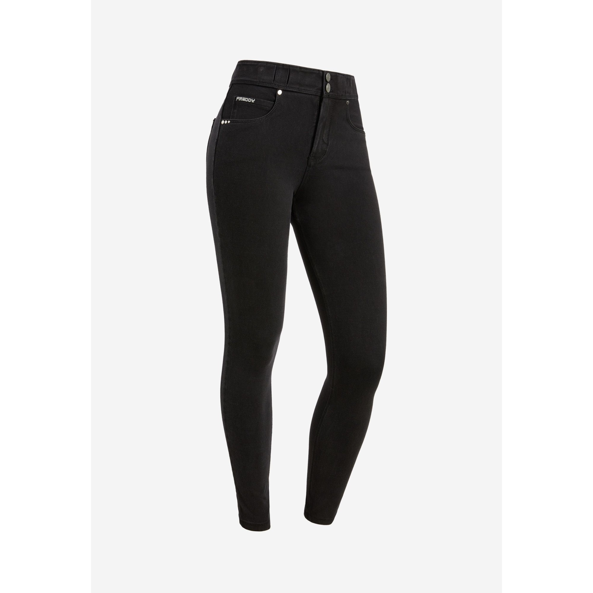 Freddy N.O.W.® Eco Damen Comfort Hose - Mid Waist Skinny - Schwarz - Schwarze Nähte - J7N Freddy N.O.W.® Eco Damen Comfort Hose - Mid Waist Skinny - Schwarz - Schwarze Nähte - J7N