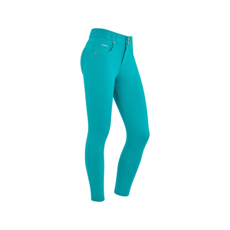 Freddy N.O.W.® Eco Damen Comfort Hose - 7/8 Mid Waist Skinny - Blaugün