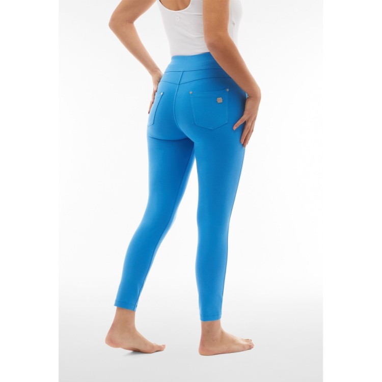 Freddy N.O.W.® Yoga Eco Damen Comfort Hose - 7/8 Mid Waist Super Skinny - Blau