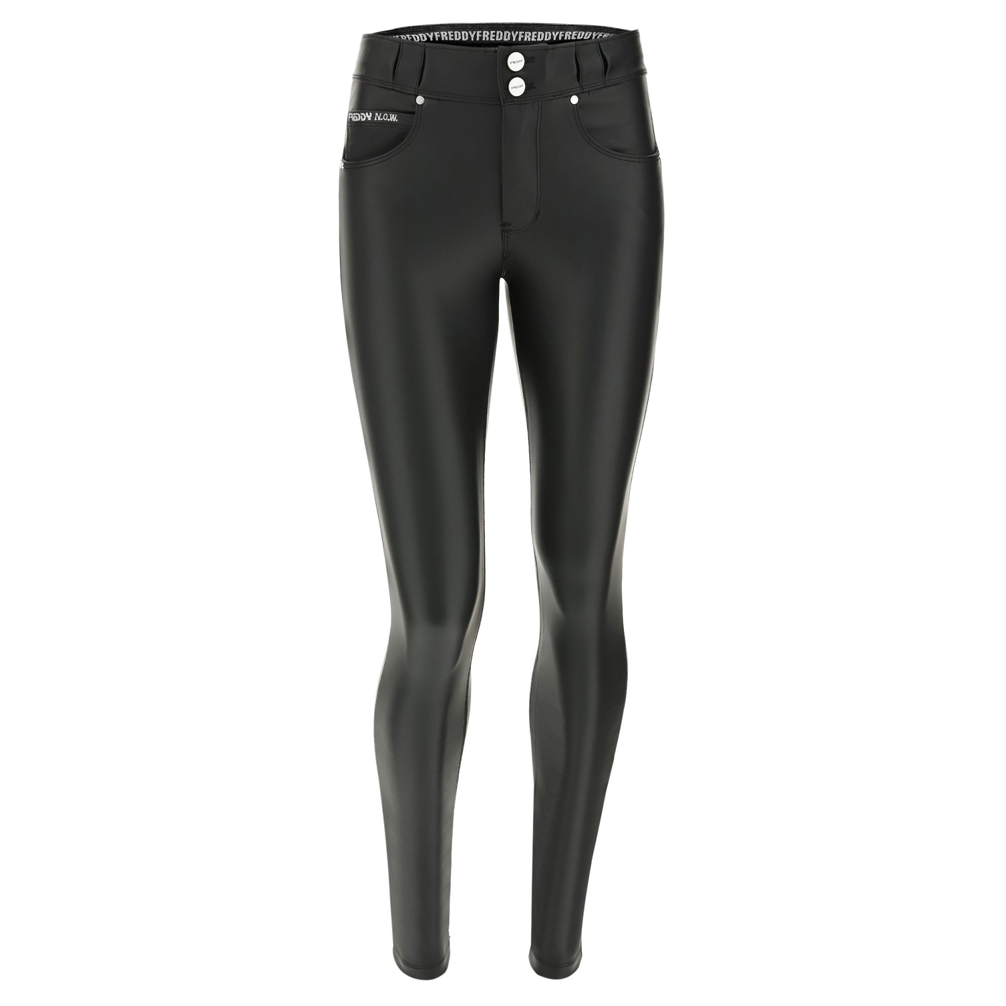 Freddy N.O.W.® Vegan Leather Damen Comfort Lederhose - Mid Waist Skinny - Schwarz - N0 Freddy N.O.W.® Vegan Leather Damen Comfort Lederhose - Mid Waist Skinny - Schwarz - N0