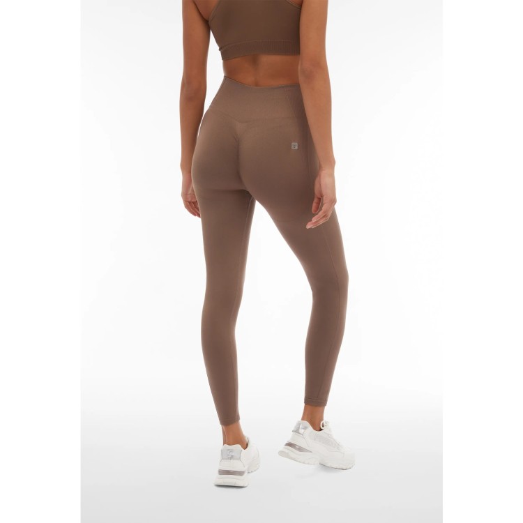 Freddy Seamless Sport Leggings - 7/8-Länge - High Waist - Brown - M105