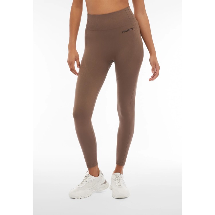 Freddy Seamless Sport Leggings - 7/8-Länge - High Waist - Brown - M105