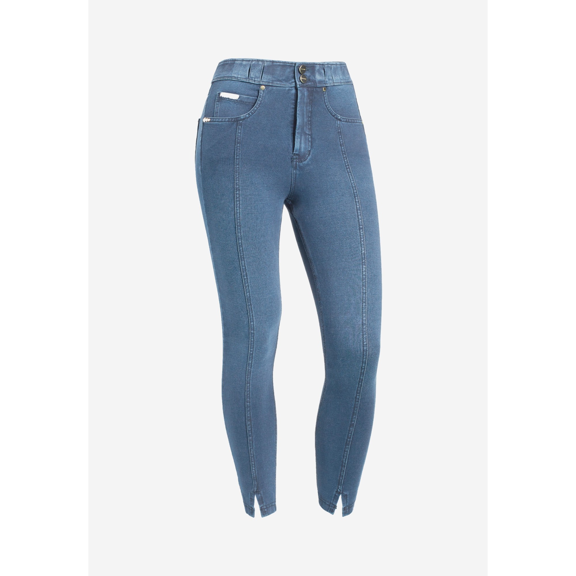 Freddy N.O.W.® Eco Damen Comfort Jeans - 7/8 High Waist Super Skinny - Denim - Blaue Nähte - J108B Freddy N.O.W.® Eco Damen Comfort Jeans - 7/8 High Waist Super Skinny - Denim - Blaue Nähte - J108B