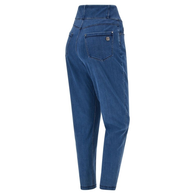 Freddy Fit Jeans - Buttoned Super High Waist Skinny - Clear Denim – Blue Seam - J4B