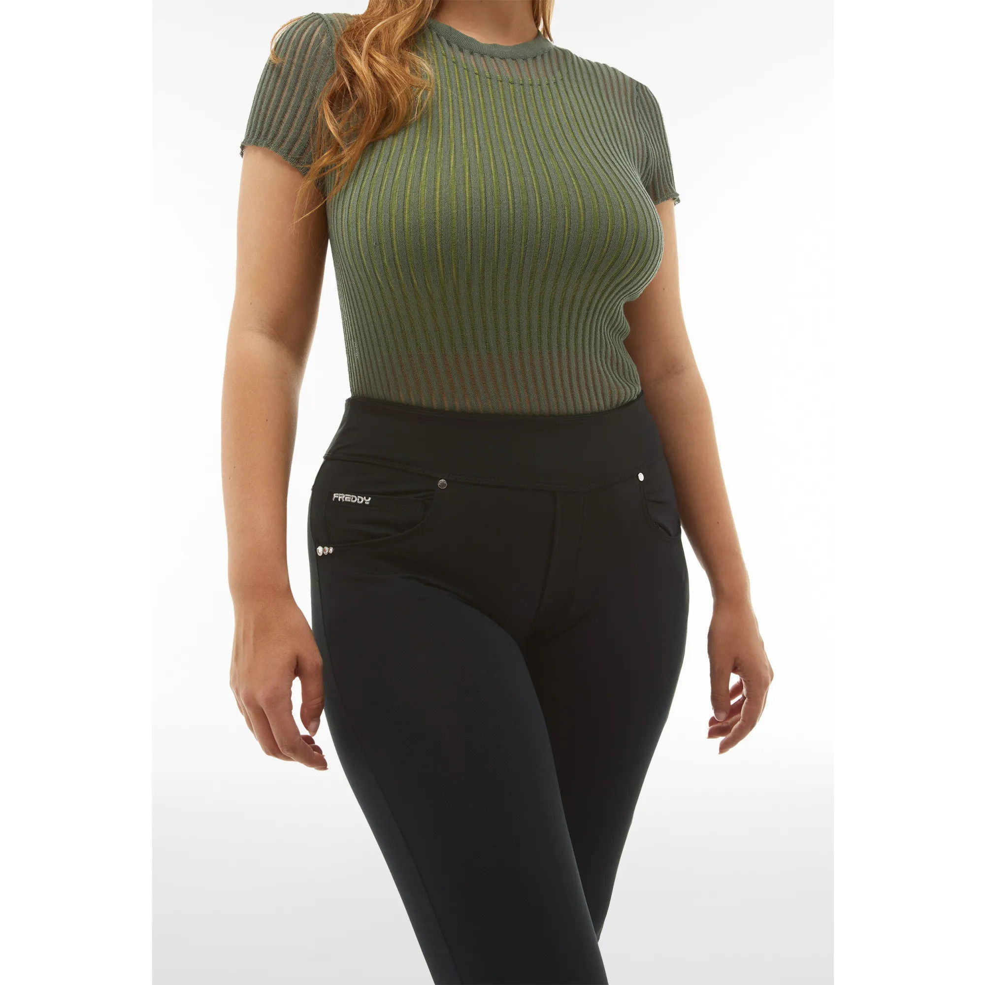 Freddy N.O.W.® Eco Yoga Tech Damen Comfort Hose - Mid Waist Skinny - Schwarz Freddy N.O.W.® Eco Yoga Tech Damen Comfort Hose - Mid Waist Skinny - Schwarz