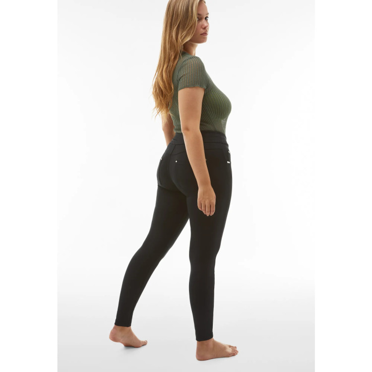 Freddy N.O.W.® Eco Yoga Tech Damen Comfort Hose - Mid Waist Skinny - Schwarz