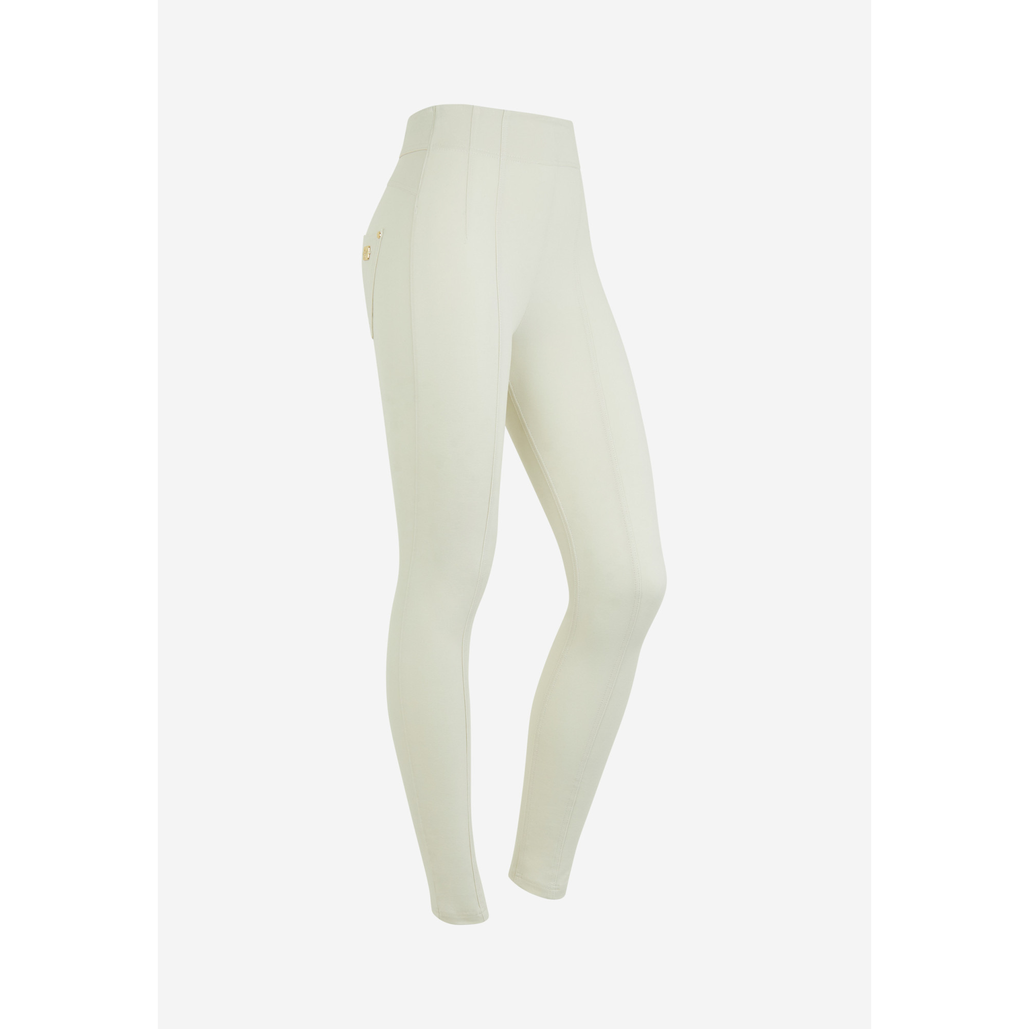 Freddy N.O.W.® Yoga Eco Damen Comfort Hose - Super High Waist Skinny - Mit Nähten auf den Beinen - Lily White Freddy N.O.W.® Yoga Eco Damen Comfort Hose - Super High Waist Skinny - Mit Nähten auf den Beinen - Lily White